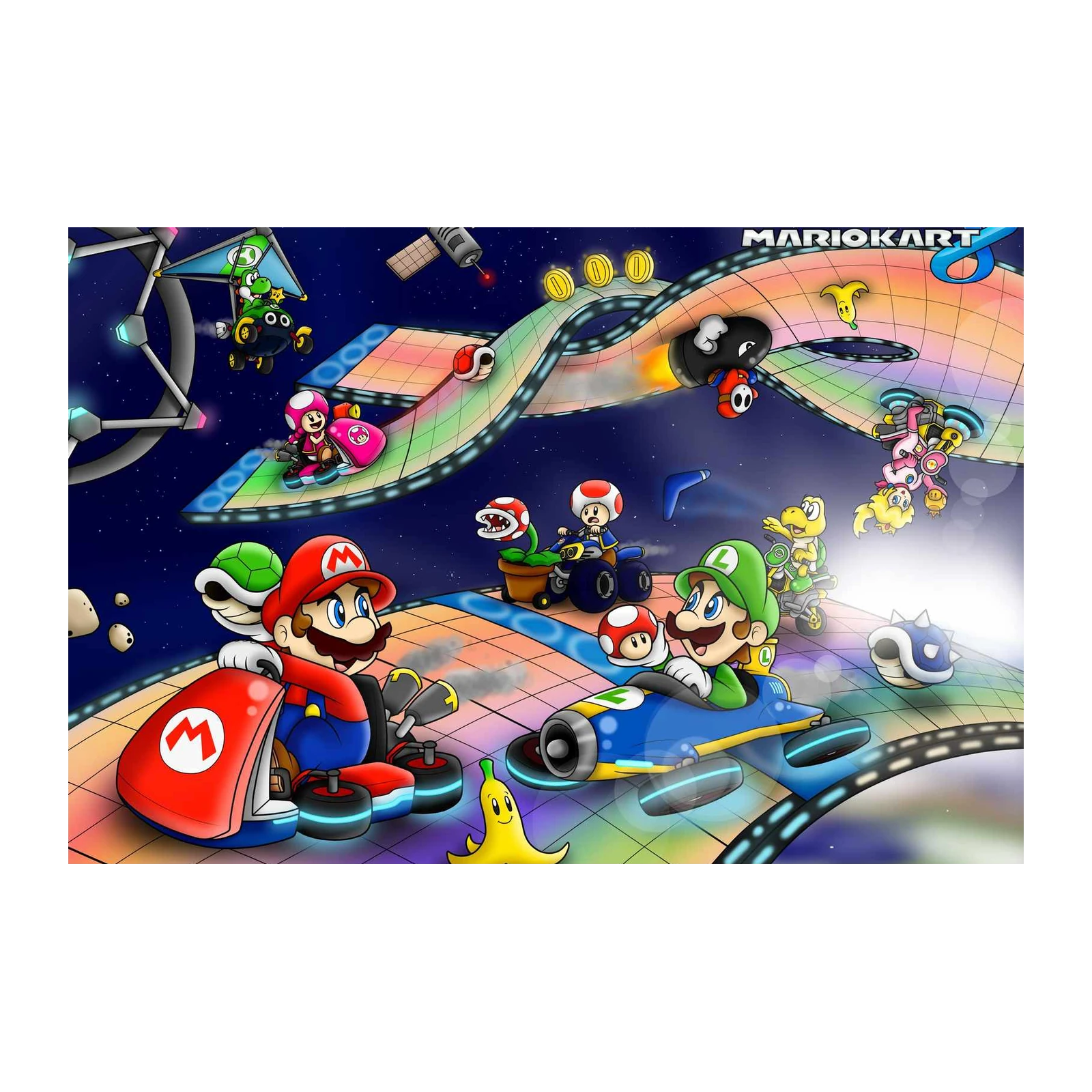 Mario Kart 8 Space Race Wall Art