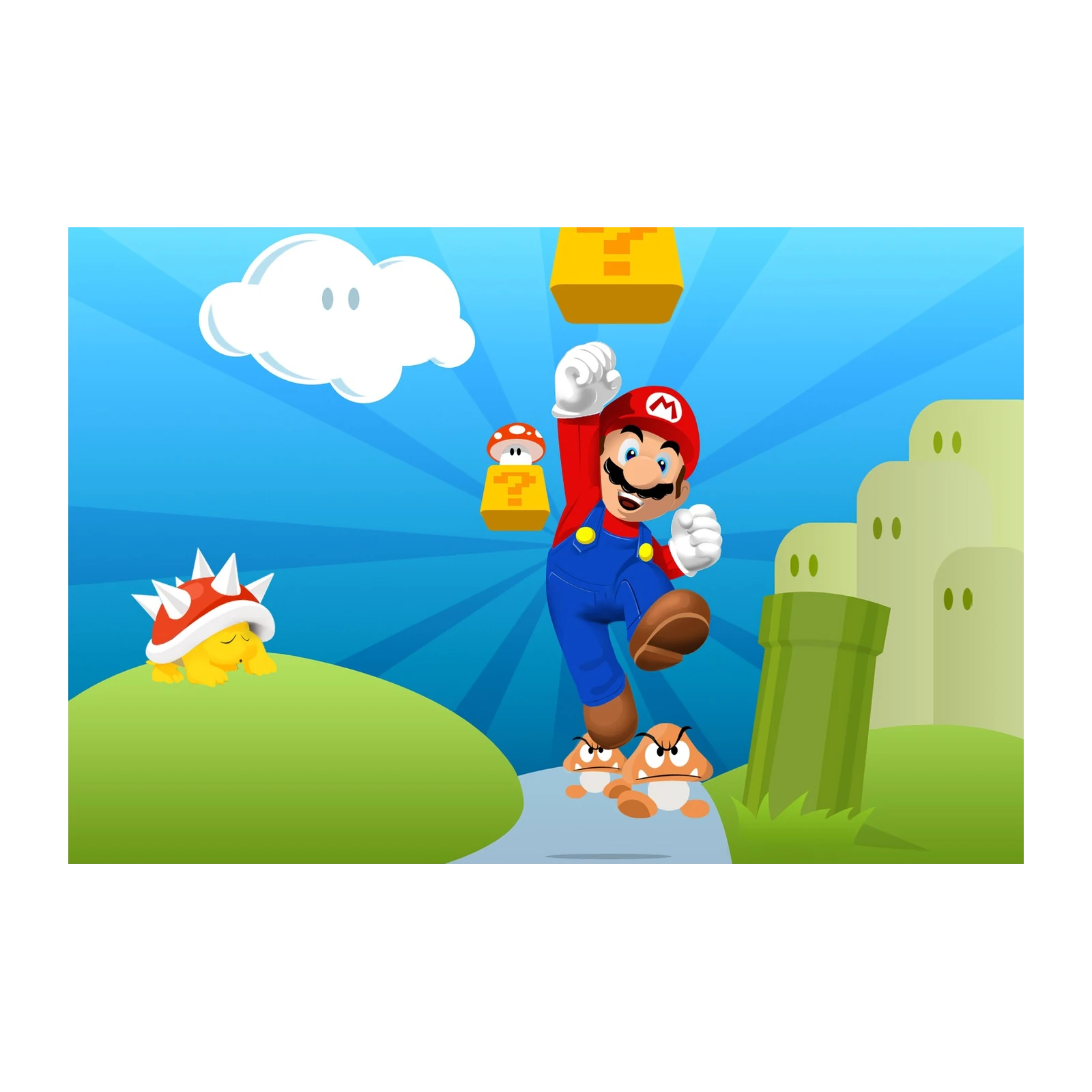 Super Mario Bros Retro Game Art Wall Art