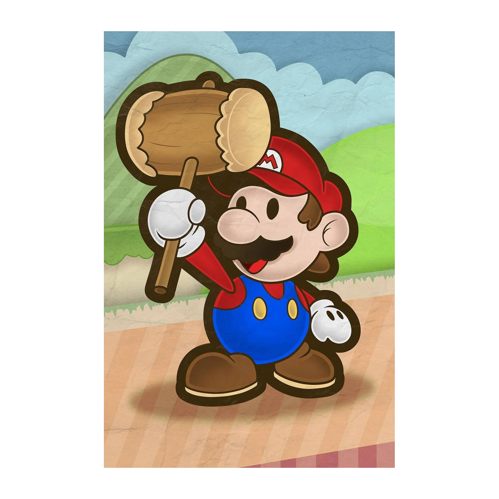 Paper Mario Hammer Time Wall Art