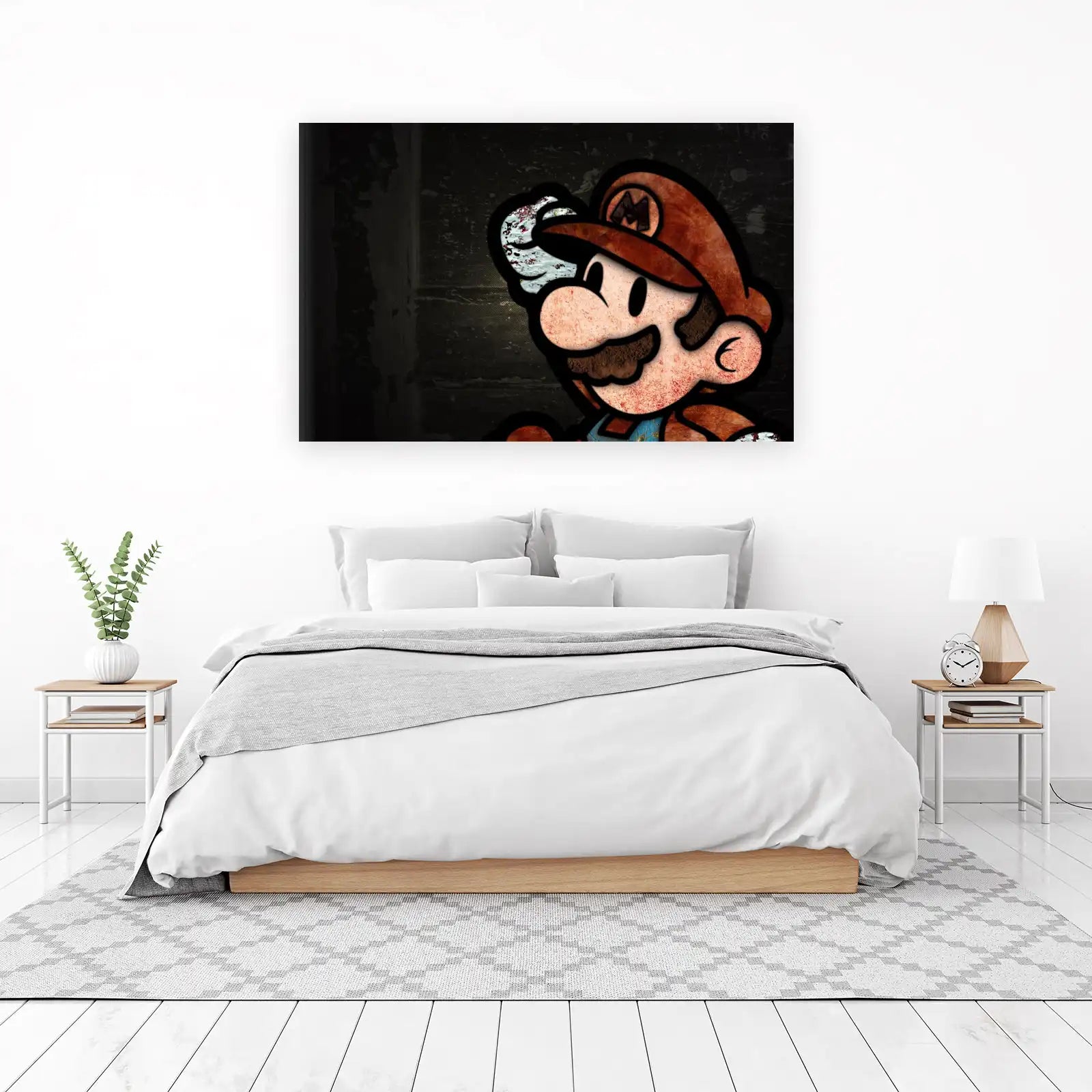 Grungy Mario "Paper Mario" Wall Art