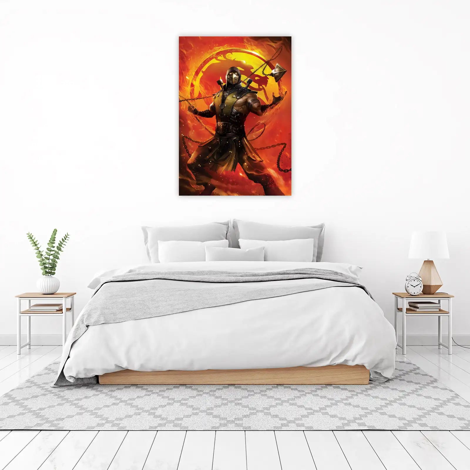 Mortal Kombat Scorpion Fire Warrior Wall Art