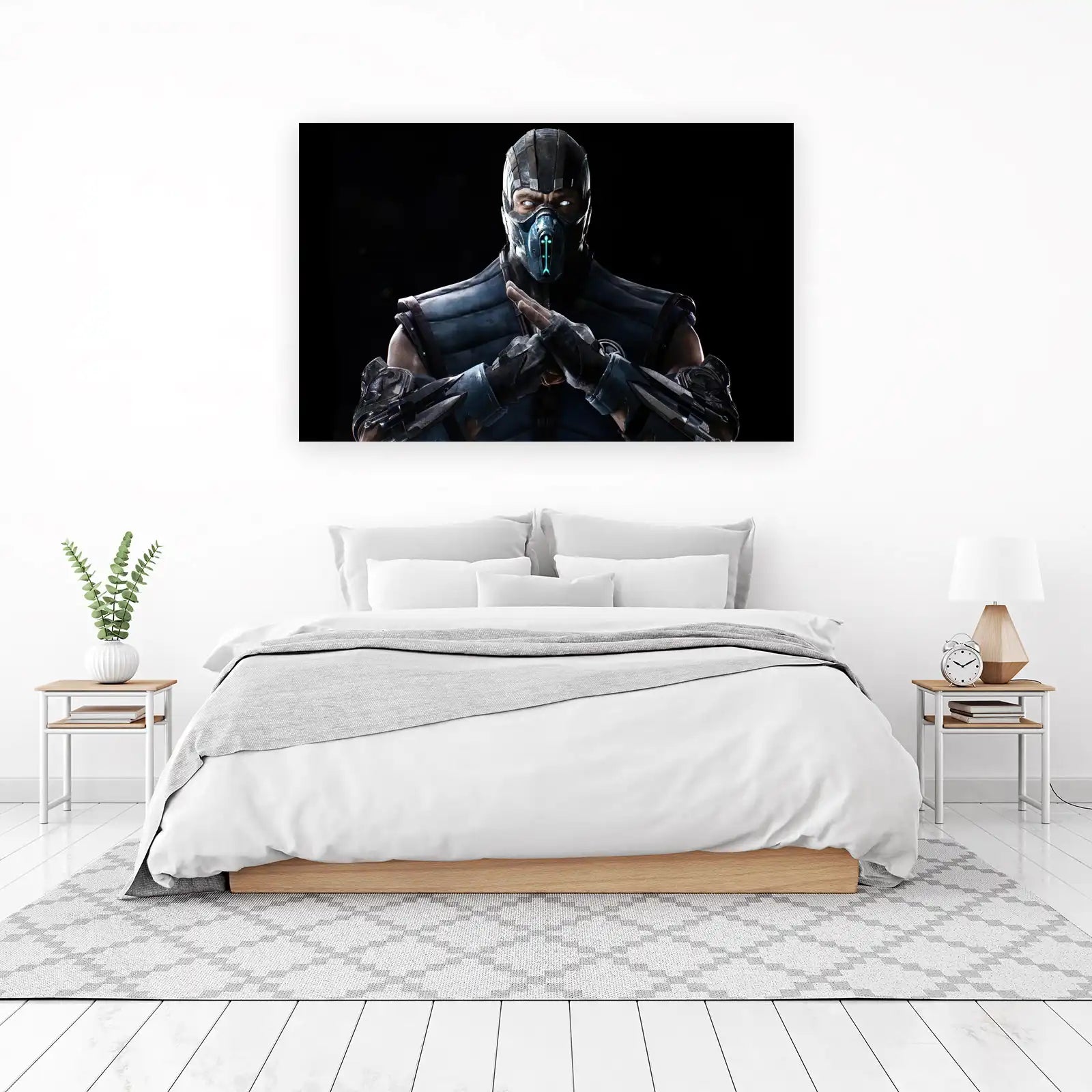 Sub Zero Mortal Kombat Blue Ninja Wall Art