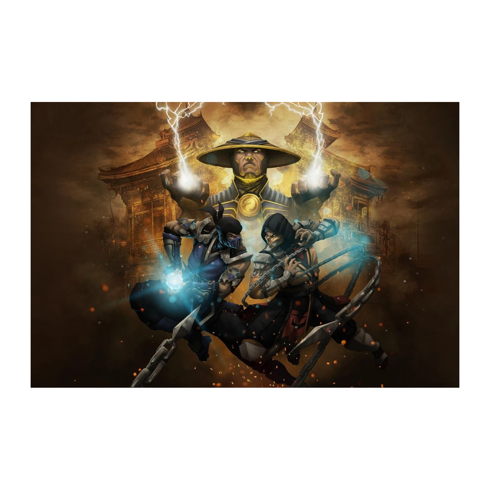 Mortal Kombat Warriors Epic Battle Wall Art