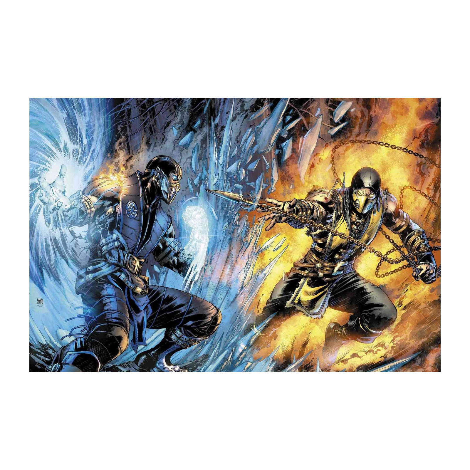 Mortal Kombat Sub-Zero vs Scorpion Wall Art
