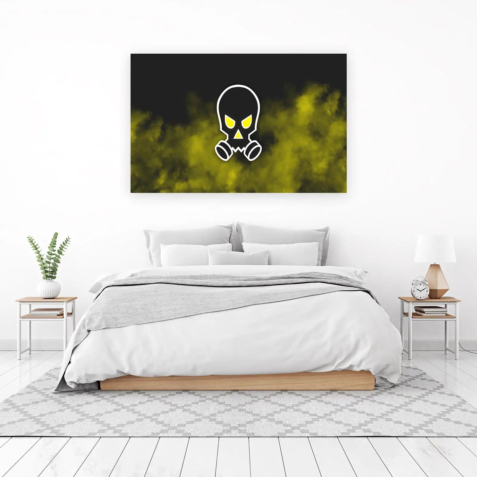 Skull Gas Mask Wall Art - Urban Grunge Art