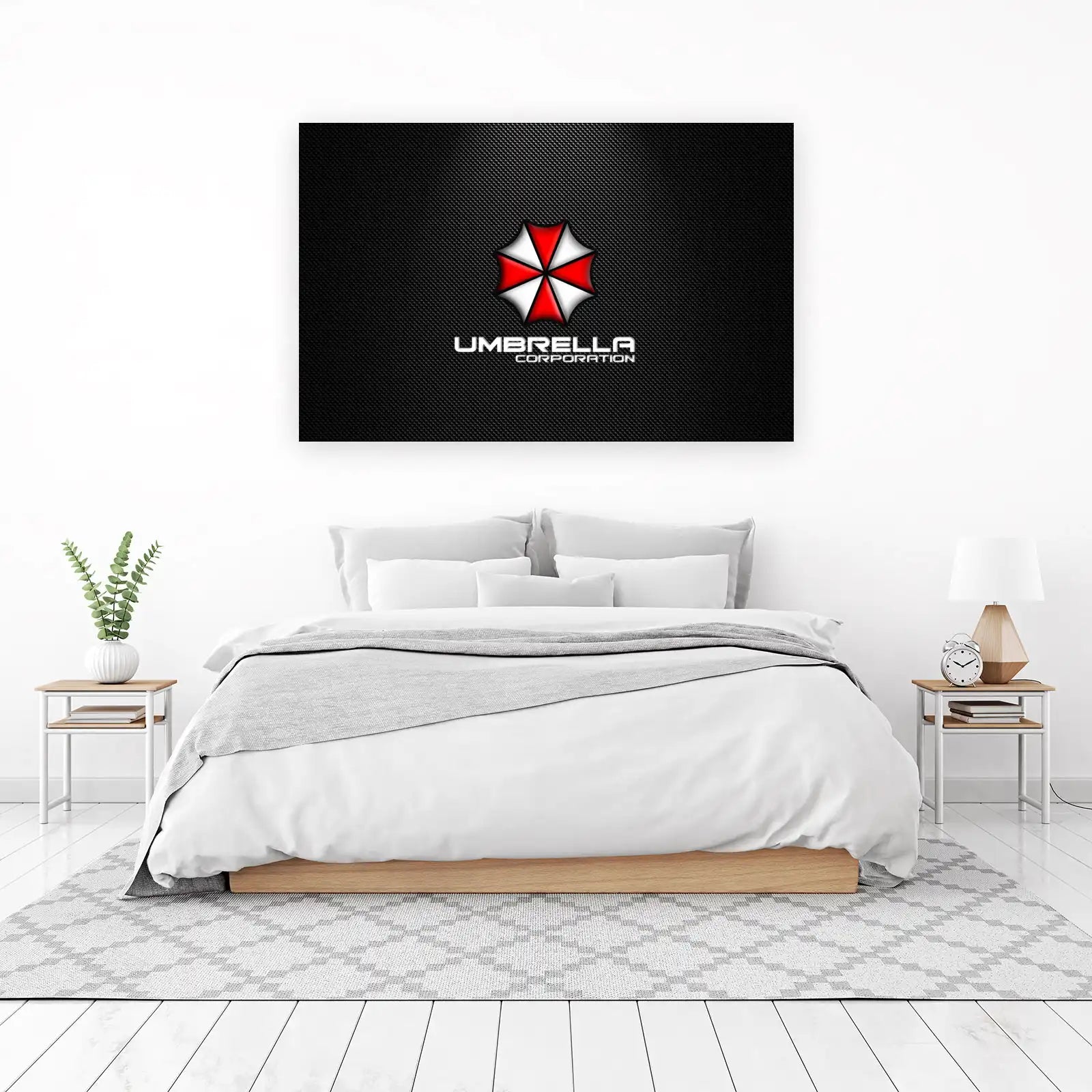 Umbrella Corporation Logo Carbon Fiber Wall Art