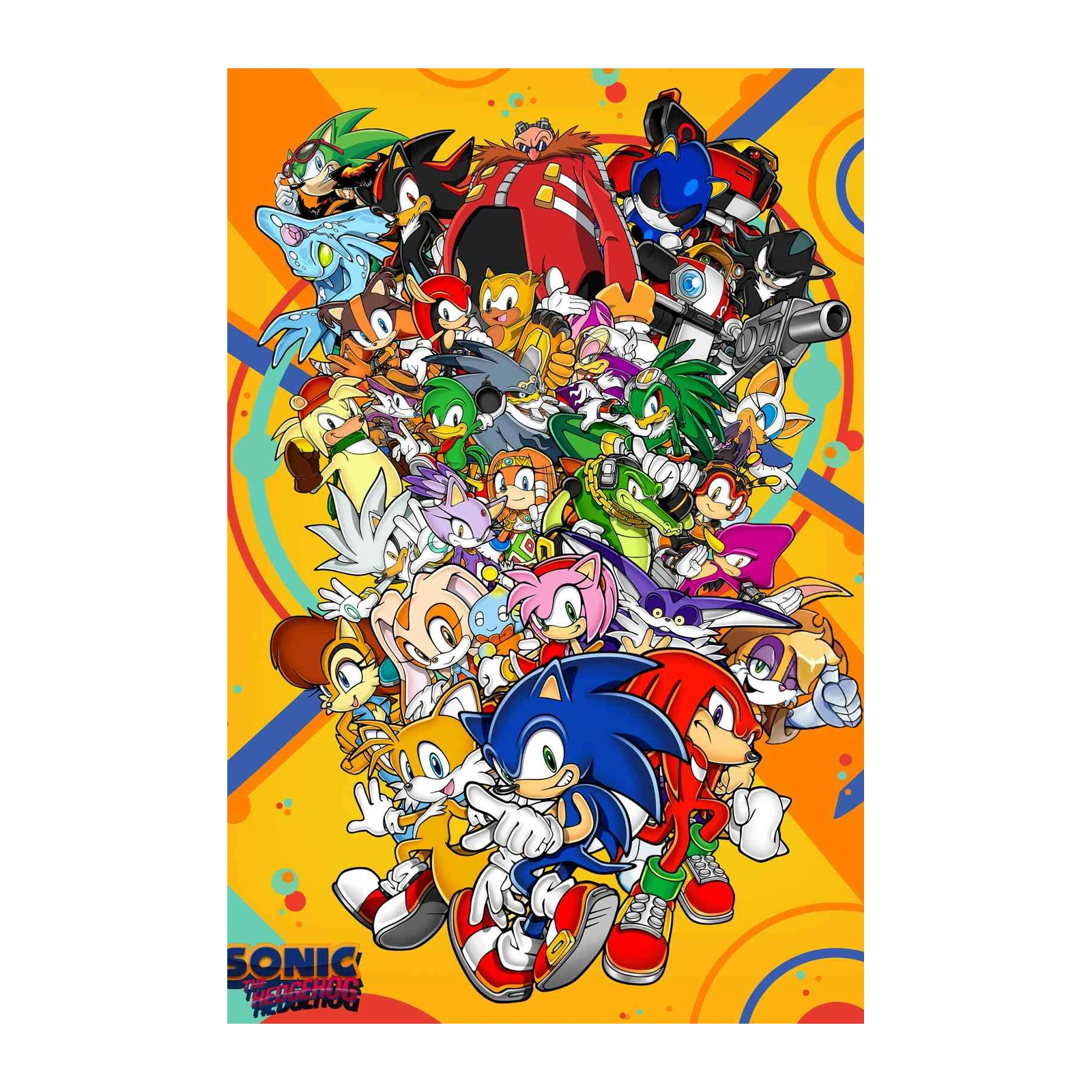 Sonic the Hedgehog Character Collage Wall Art