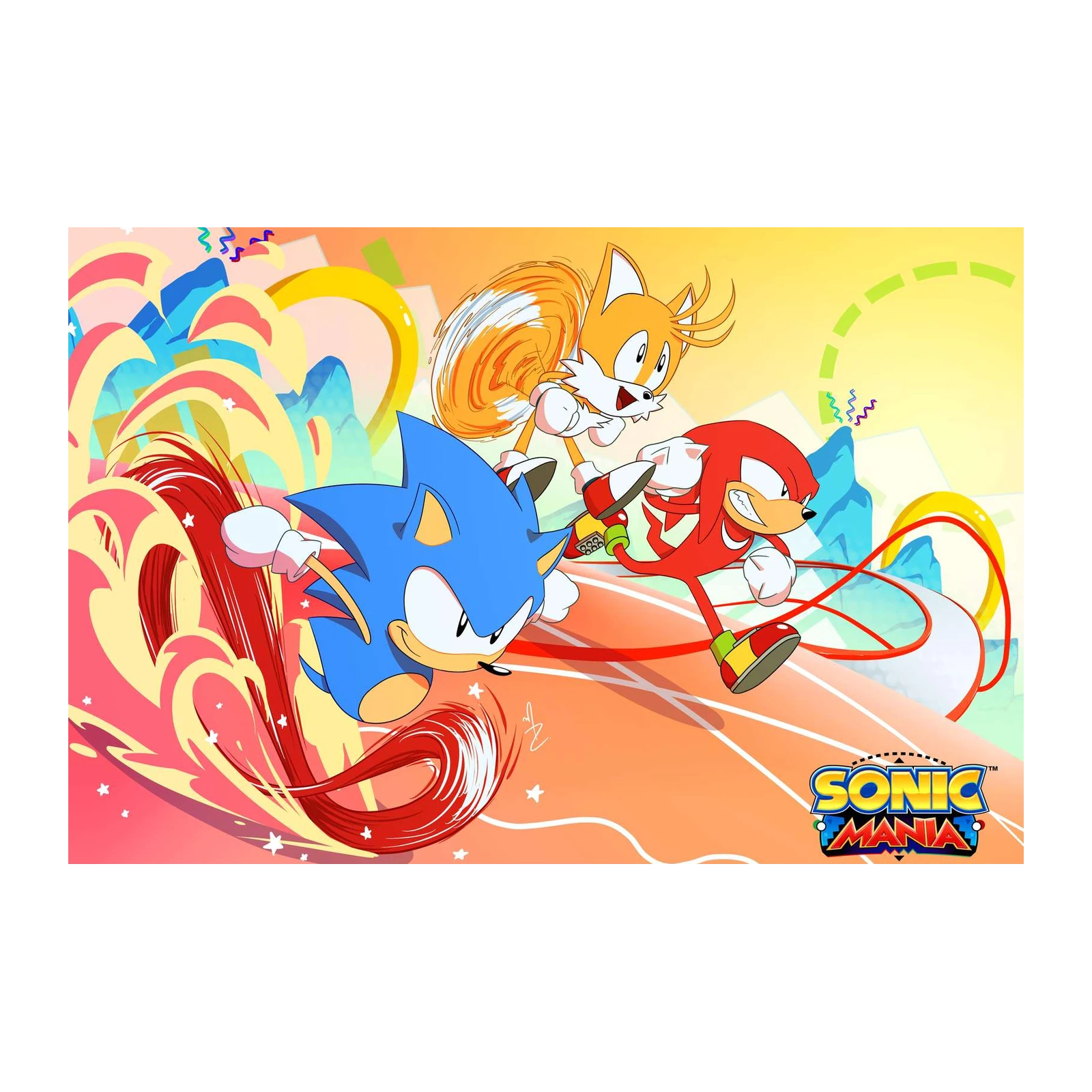 Sonic, Tails & Knuckles Speed Poster Wall Art