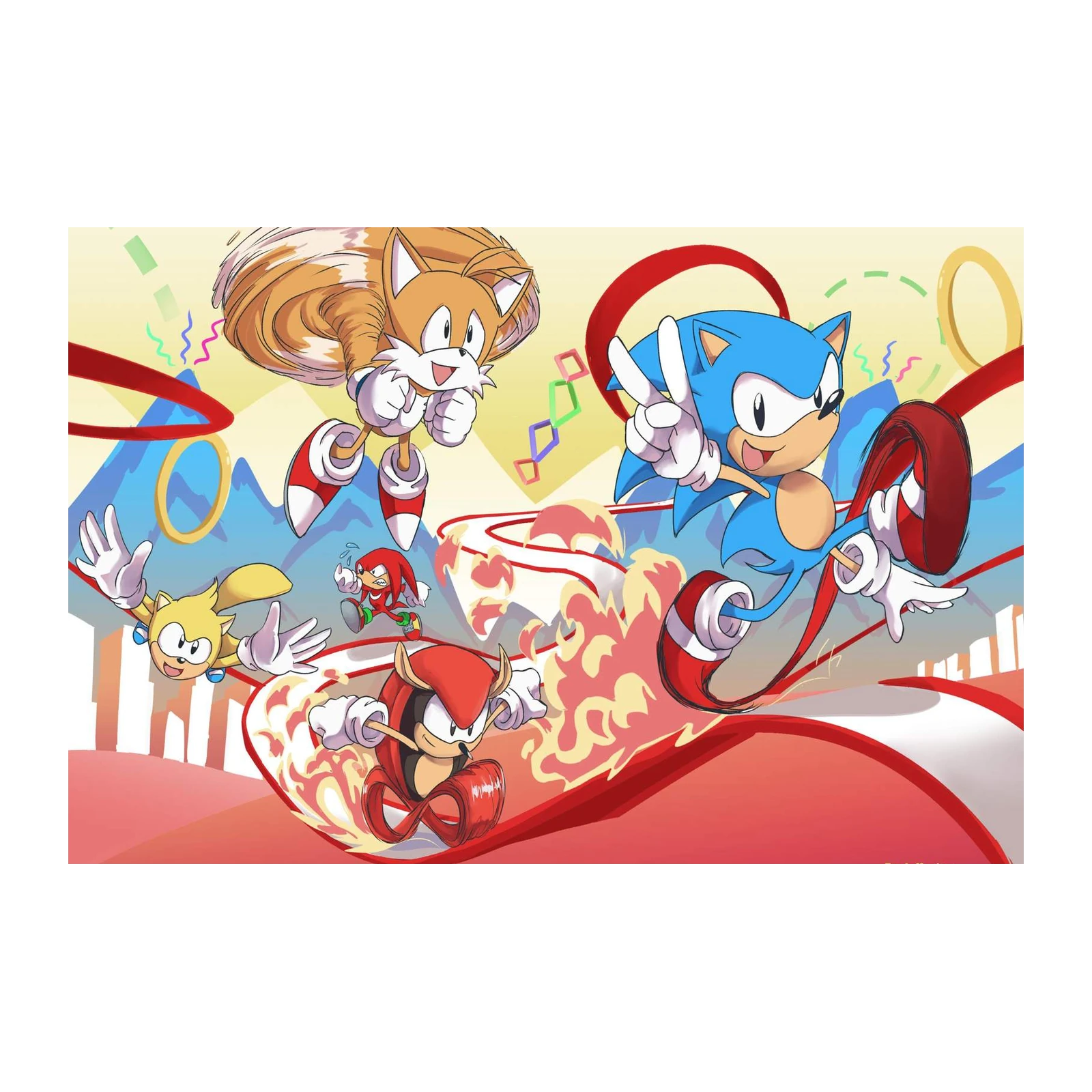 Sonic Heroes Action Dynamic Wall Art