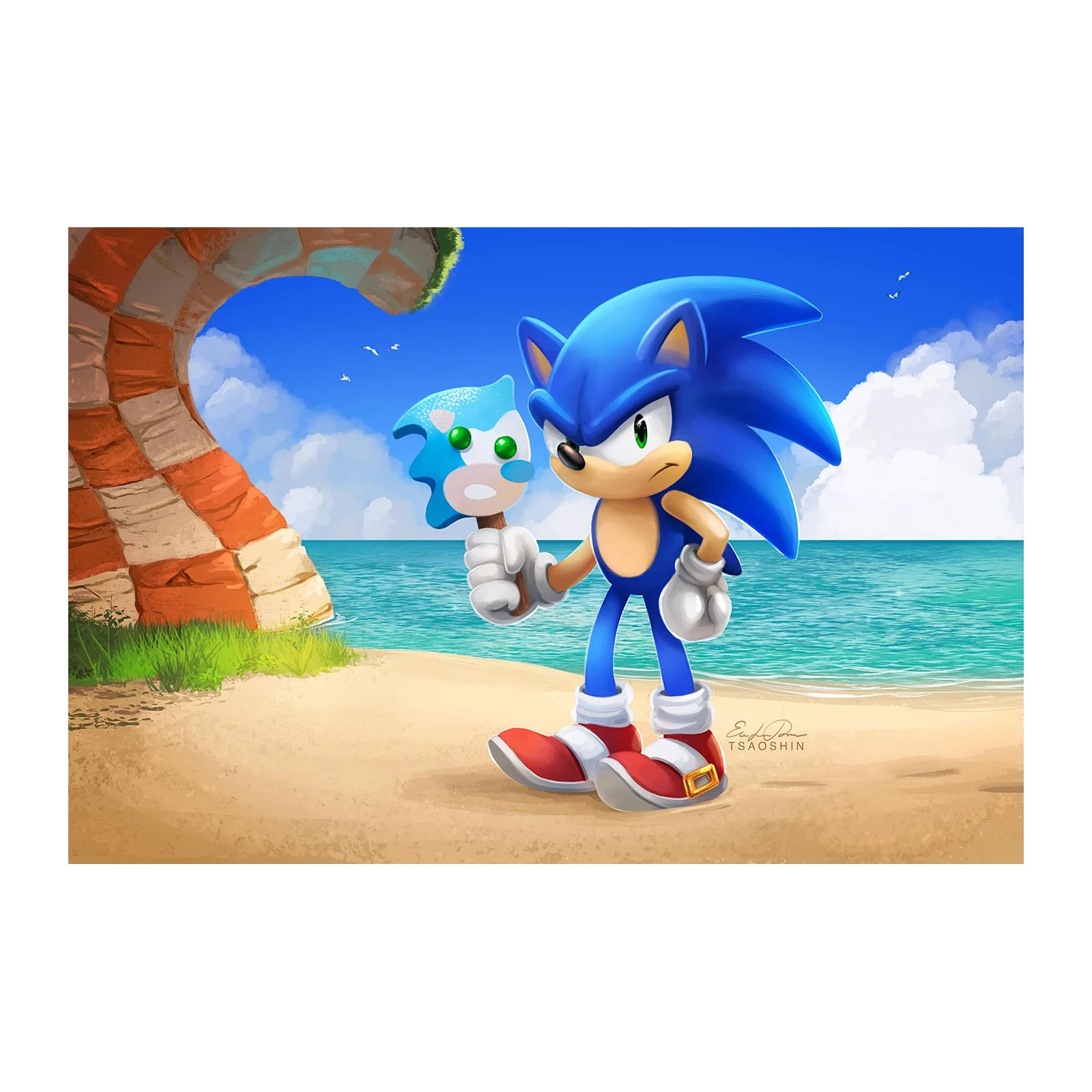 Sonic's Beach Break Wall Art