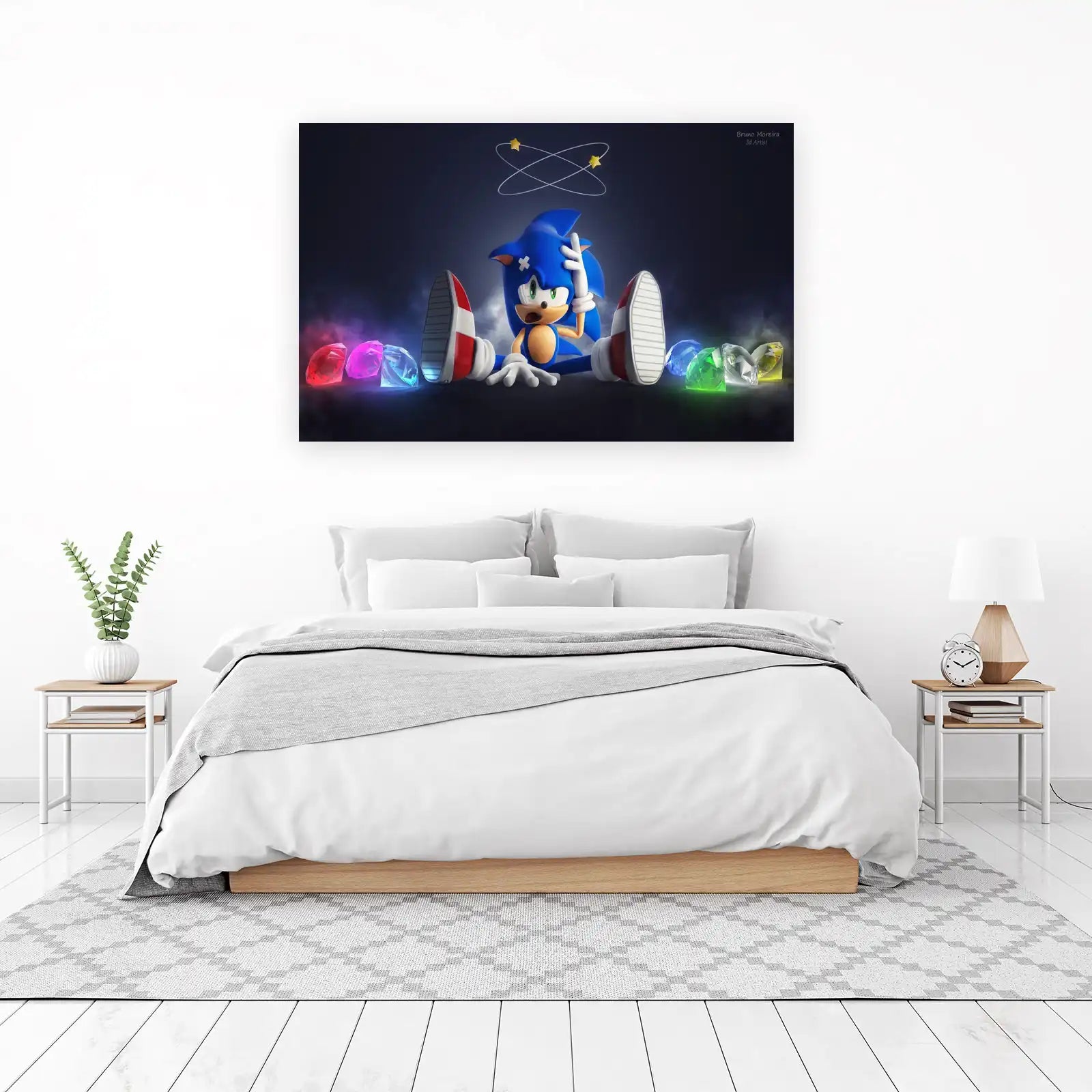 Dizzy Sonic Chaos Emerald Wall Art