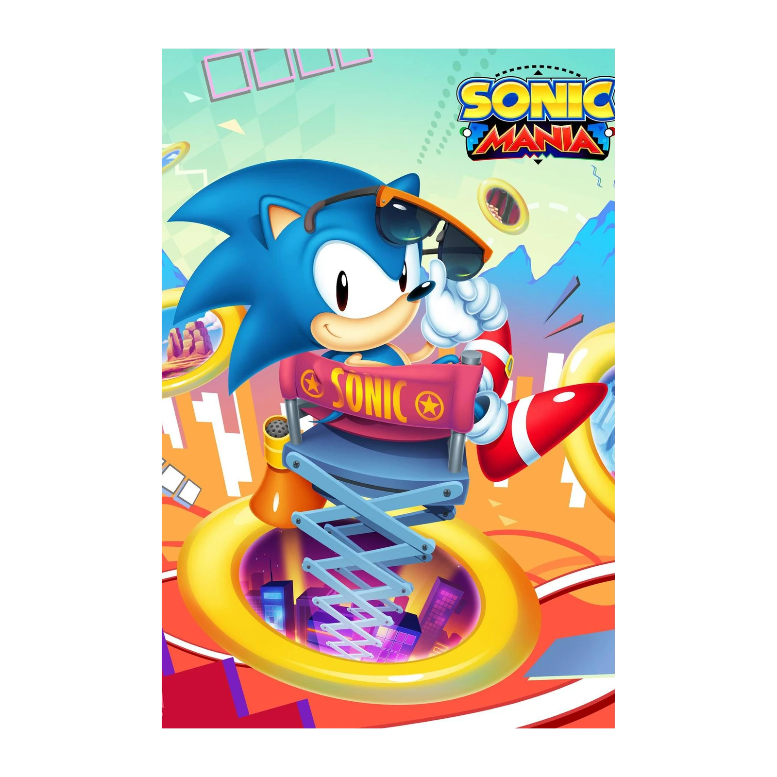 Retro Sonic Mania Sunglasses Wall Art