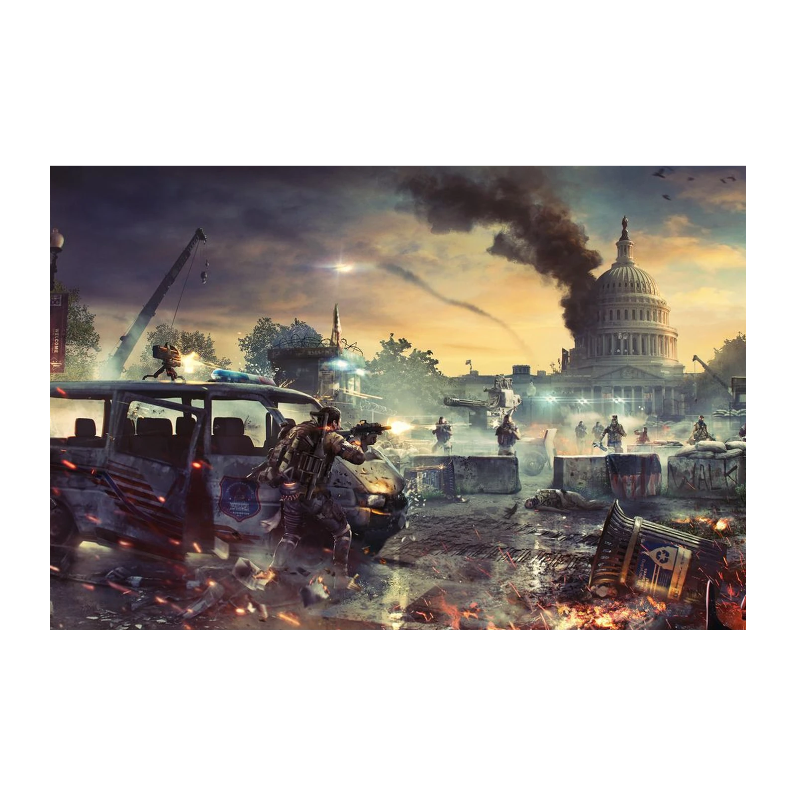 Action-Packed Capitol Siege Wall Art