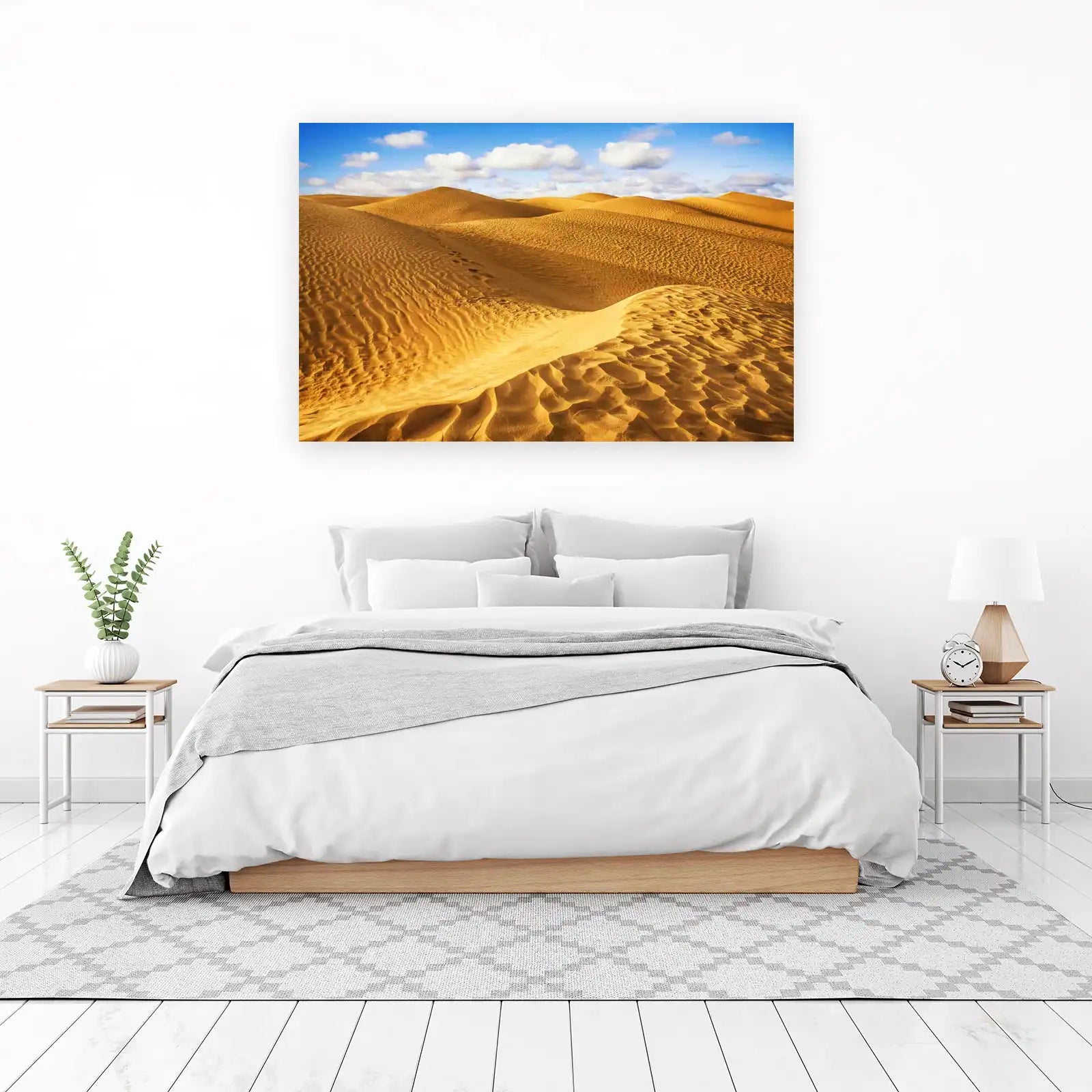 Golden Desert Dunes Landscape Wall Art