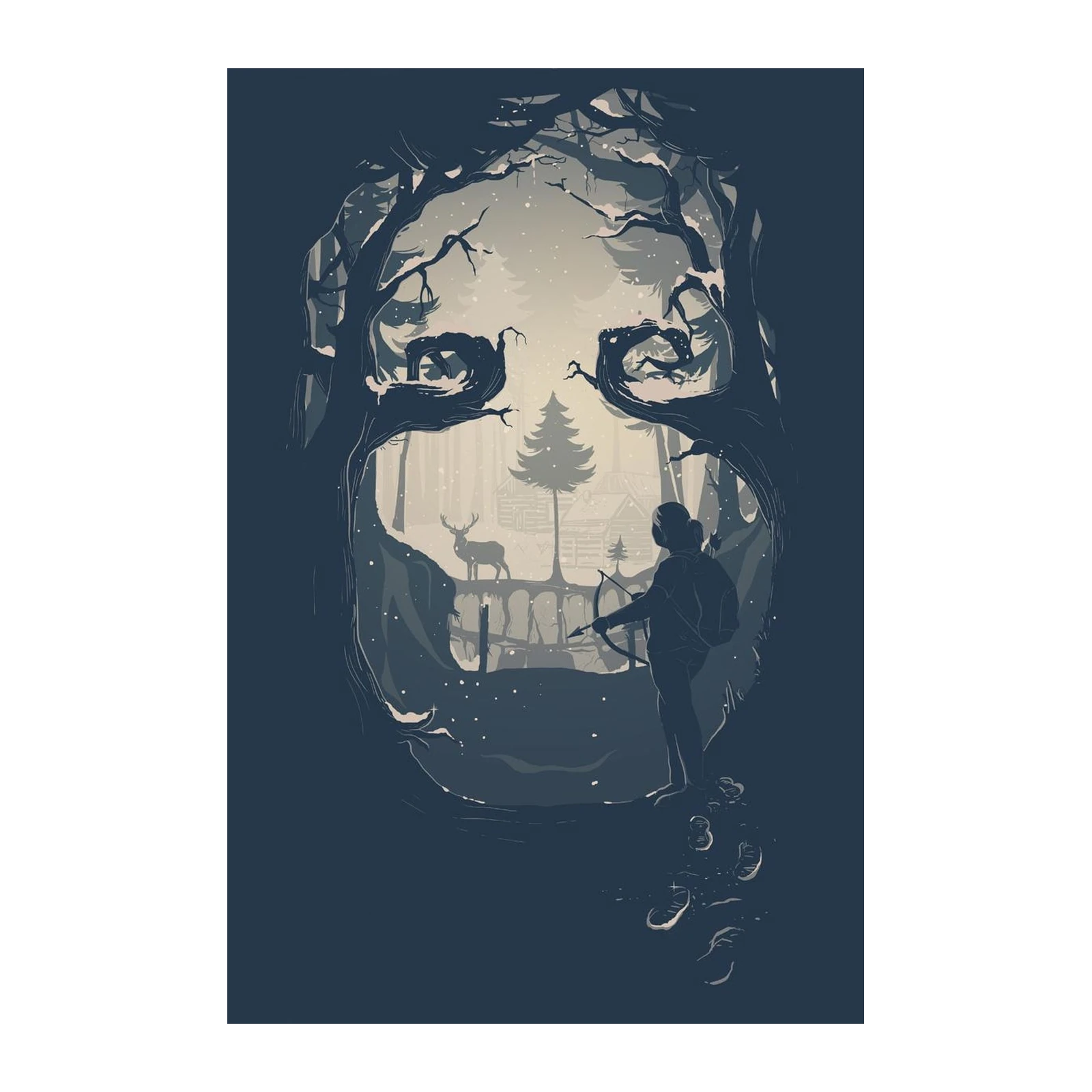 Enchanted Forest Skull Art Wall Art