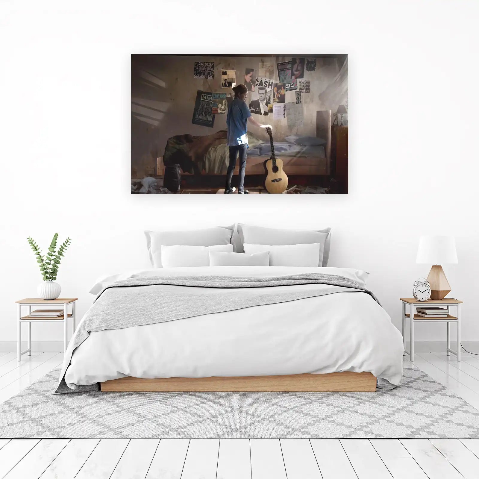 Ellie's Grunge Room with Guitar Wall Art