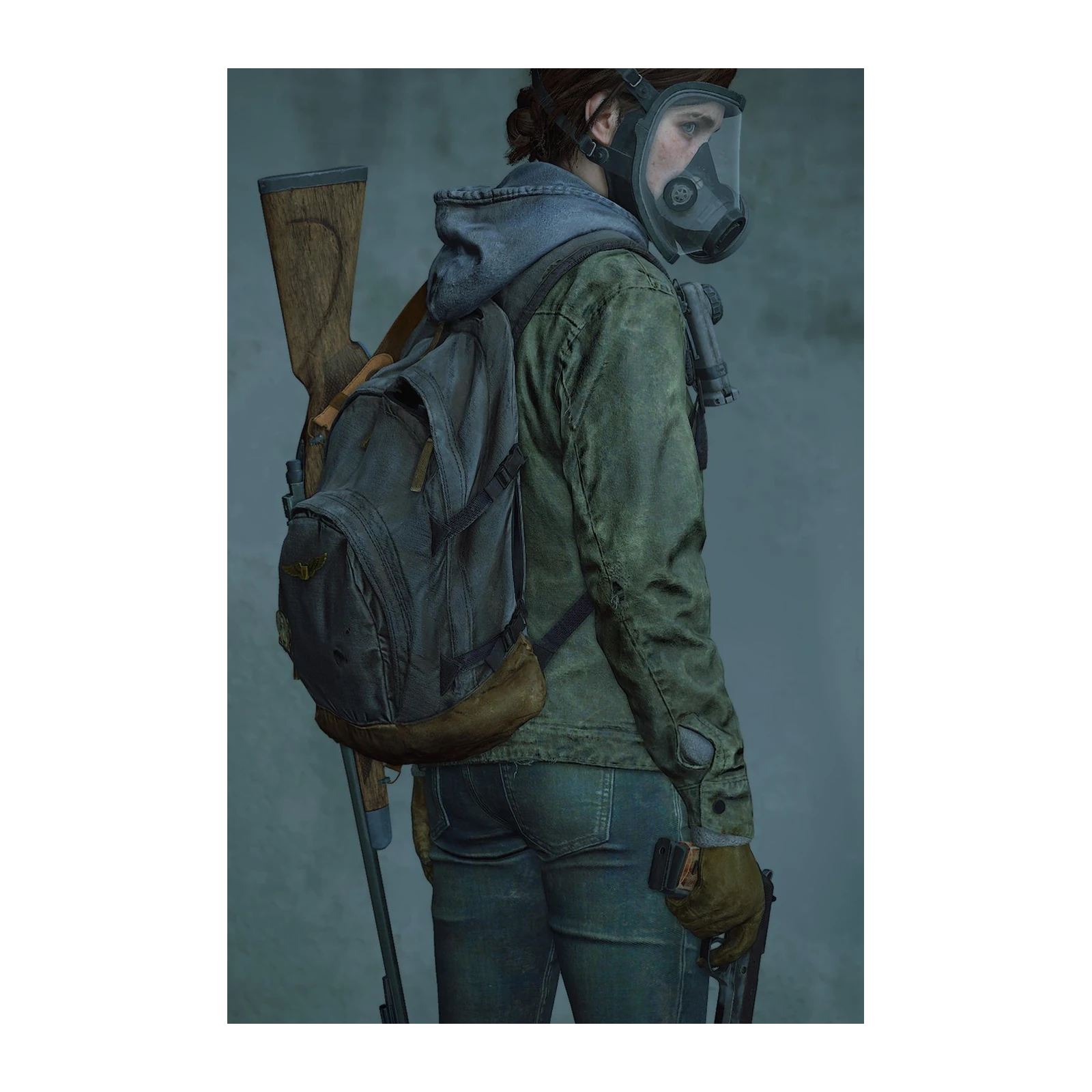 Resilient Survivor Gas Mask & Rifle Wall Art