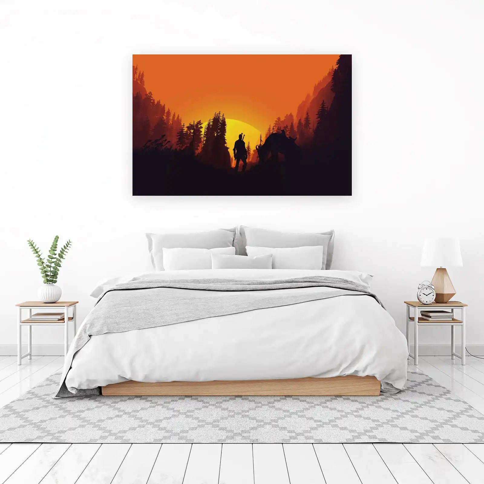 Epic Sunset Hunter & Beast Wall Art
