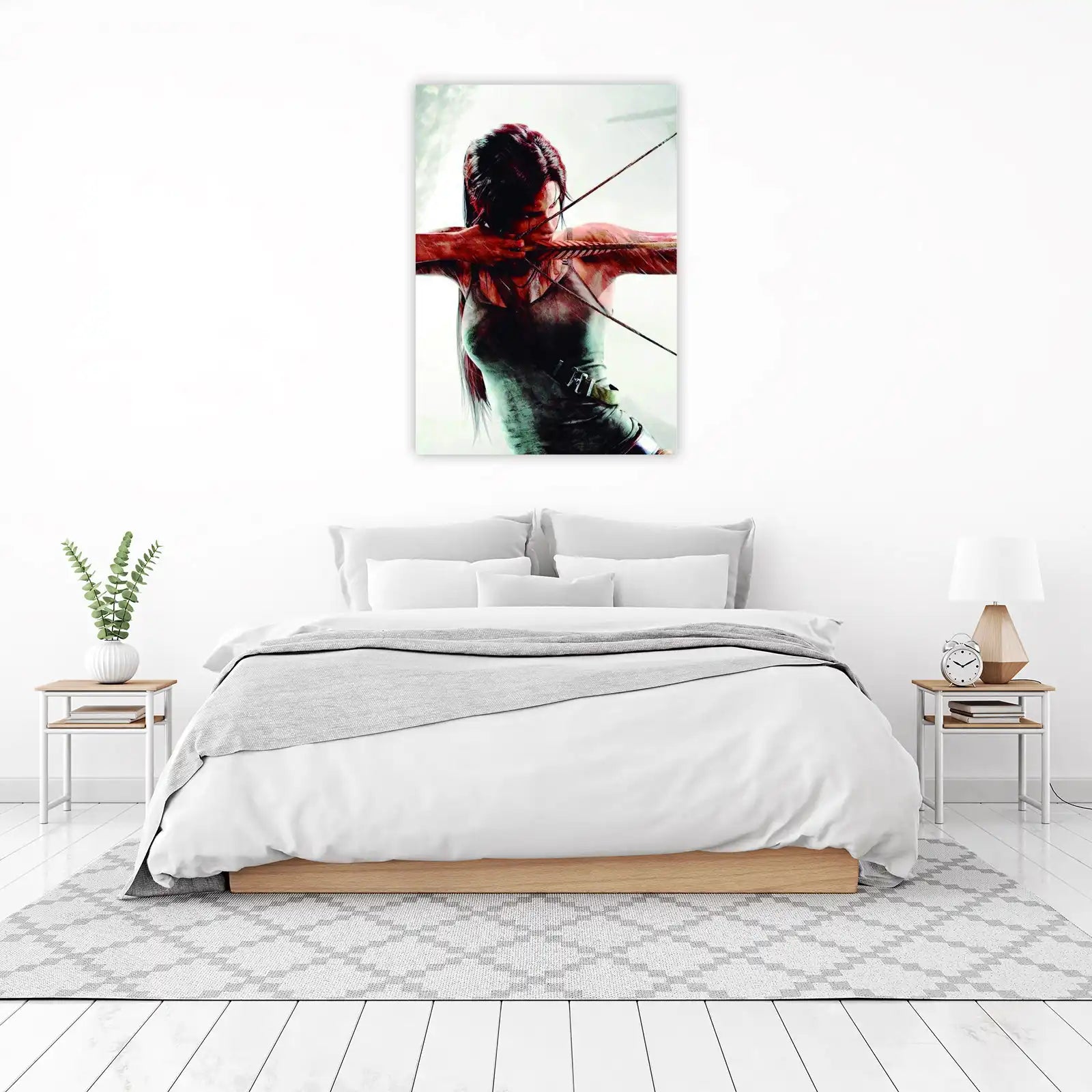 Lara Croft Aiming Bow Wall Art