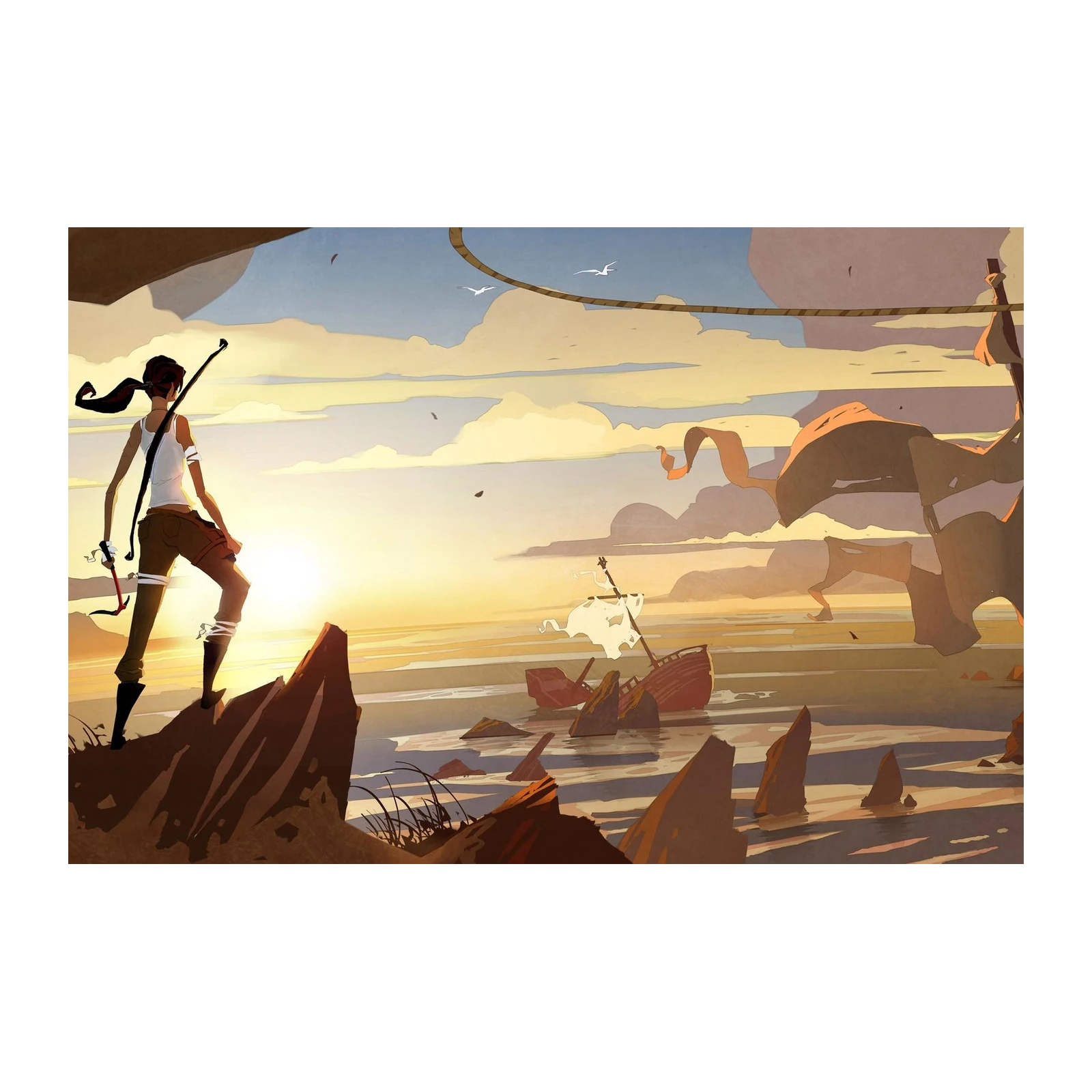 Adventurous Explorer Sunset Wall Art