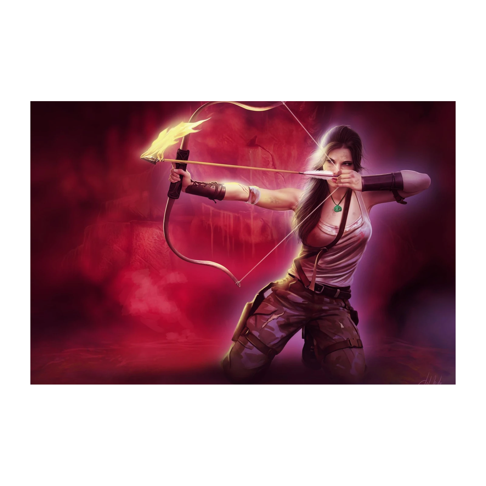 Fiery Archer Adventure Wall Art