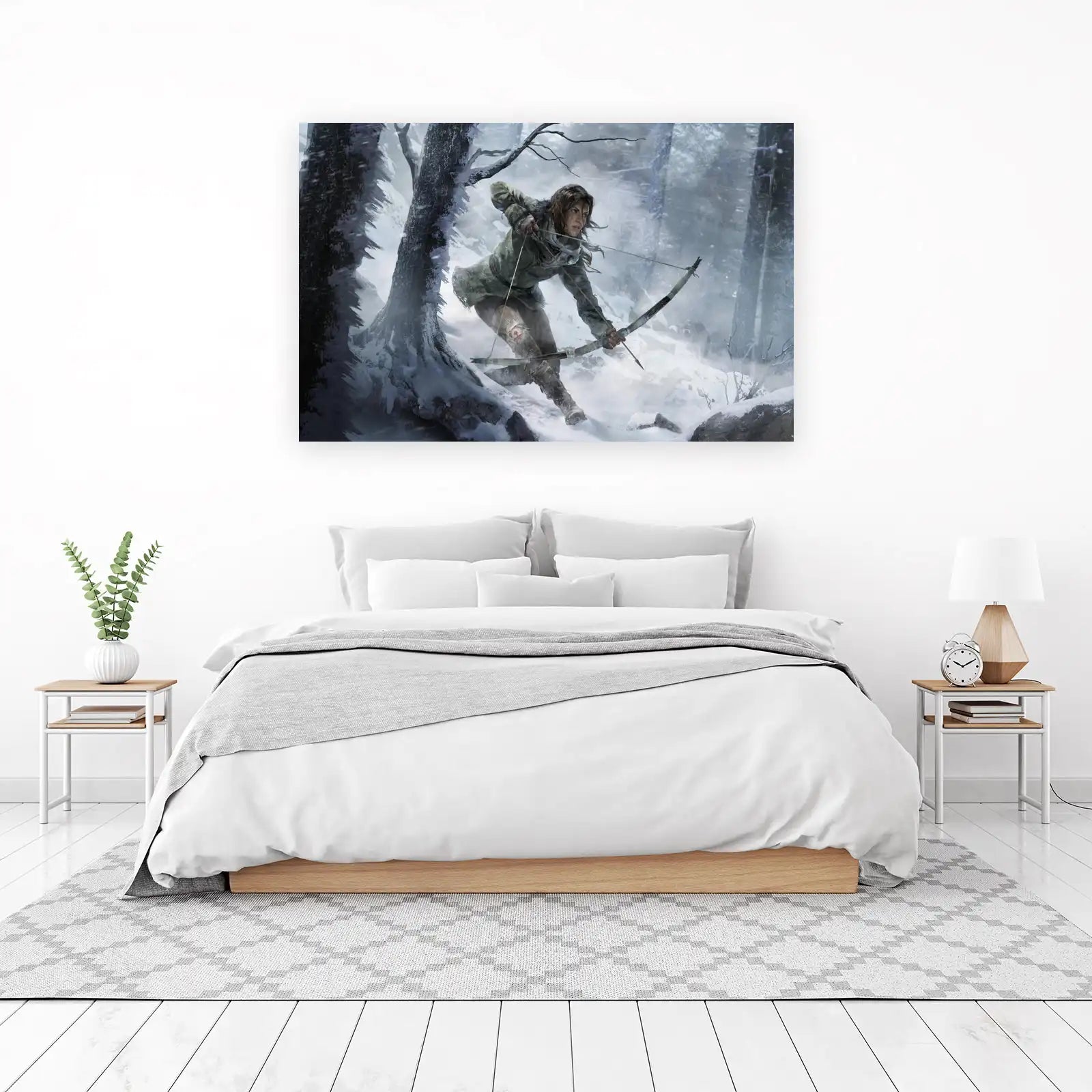 Lara Croft Winter Survival Bow Wall Art