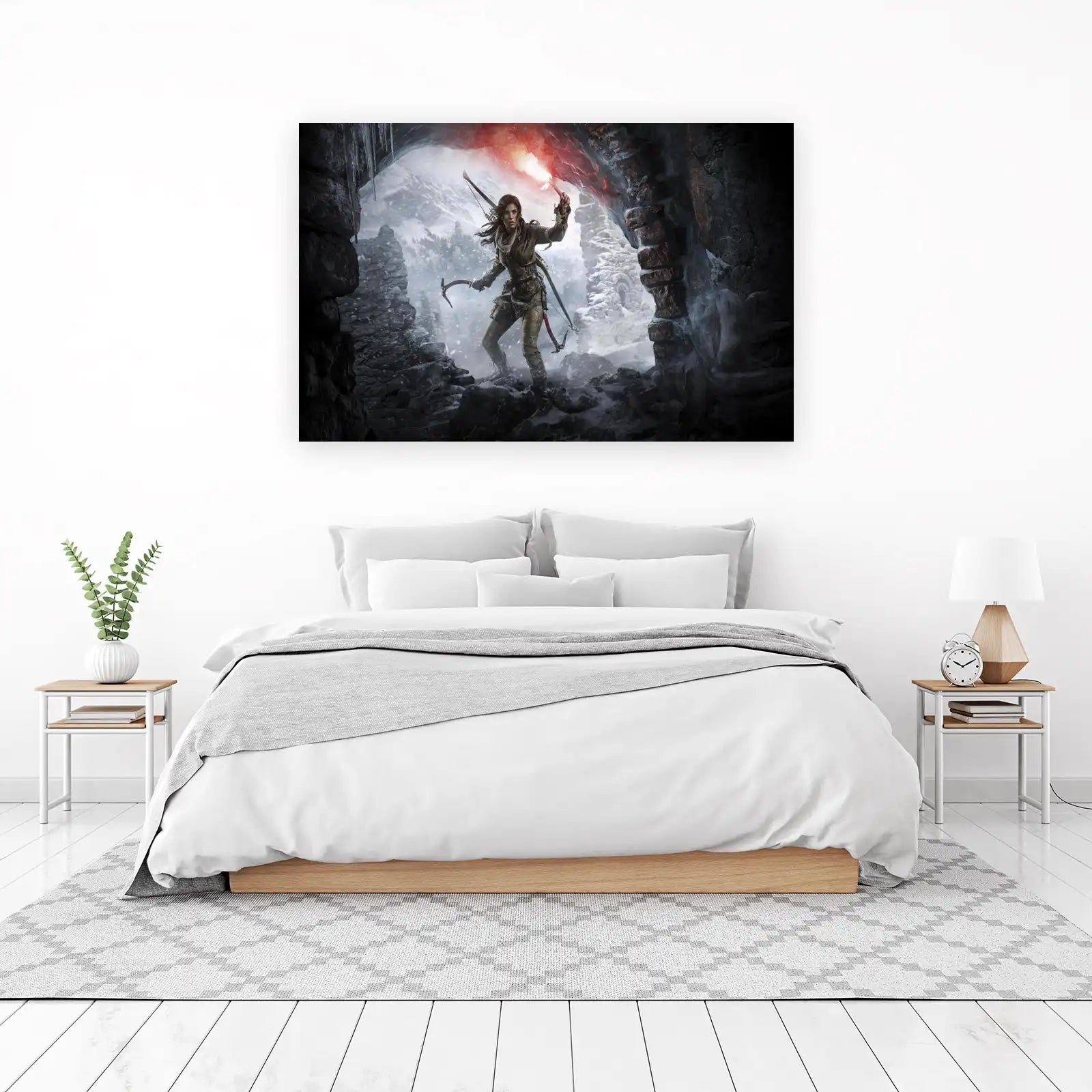 Adventurous Lara Croft 4K Arctic Exploration Wall Art
