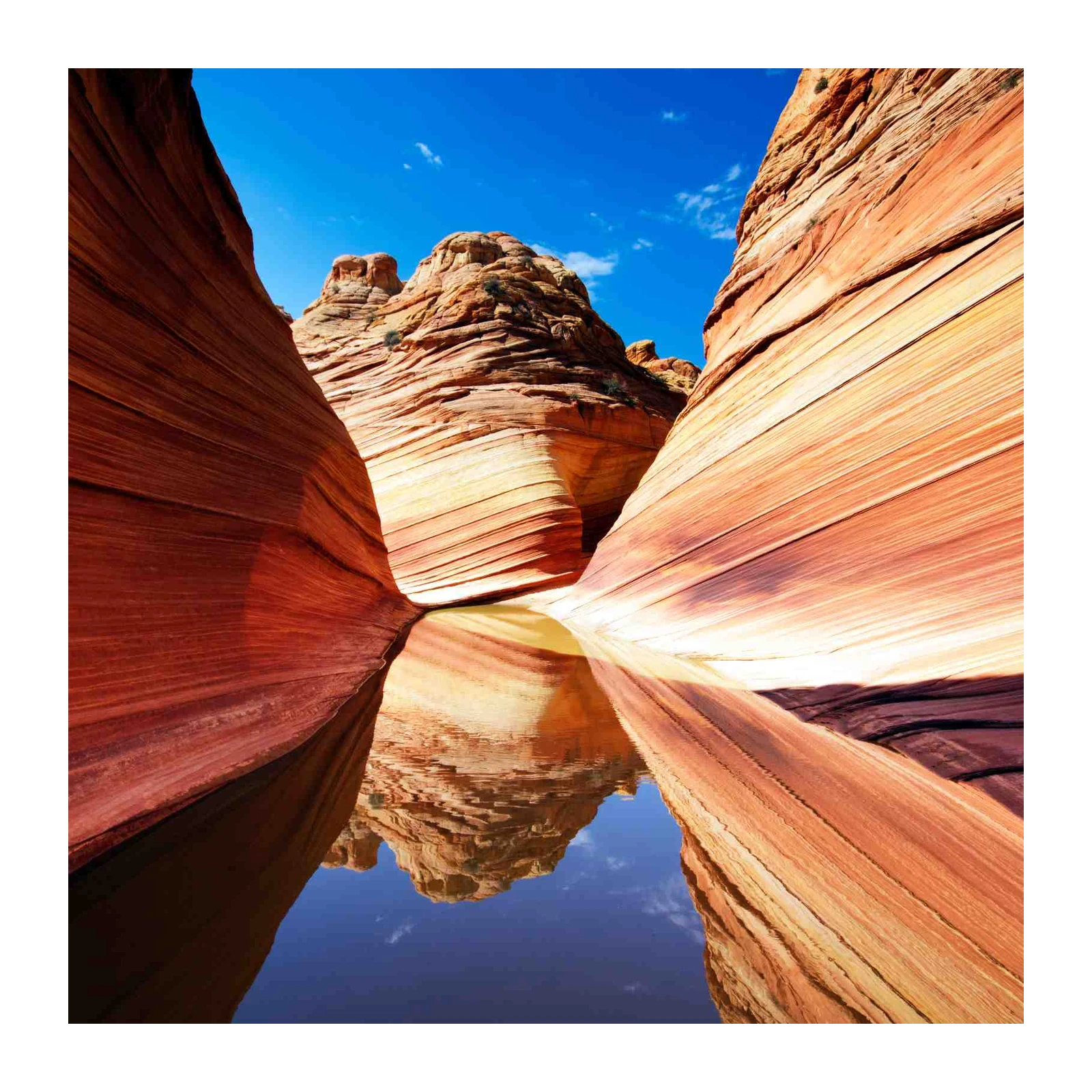 Wavy Desert Rock Reflection Wall Art