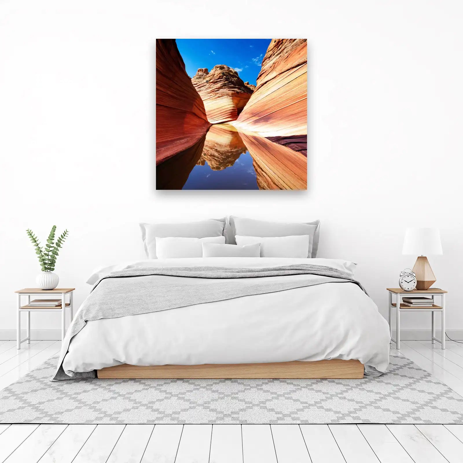 Wavy Desert Rock Reflection Wall Art