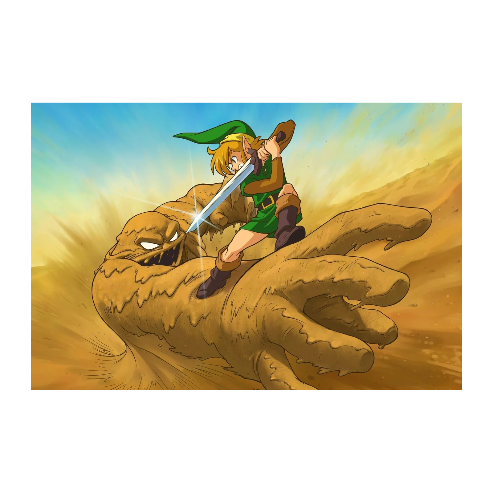 Heroic Link vs. Sand Monster Wall Art