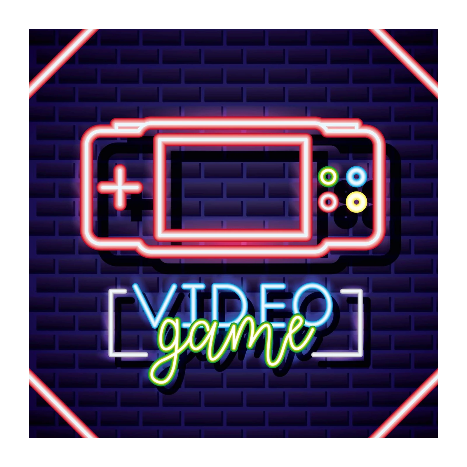 Neon Gaming Vibes Wall Art