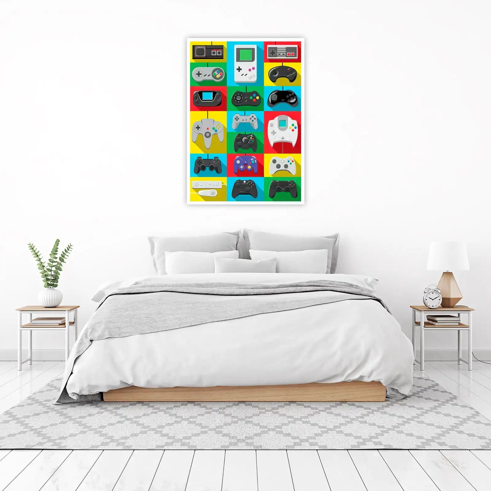 Retro Gaming Controller Collage Wall Art