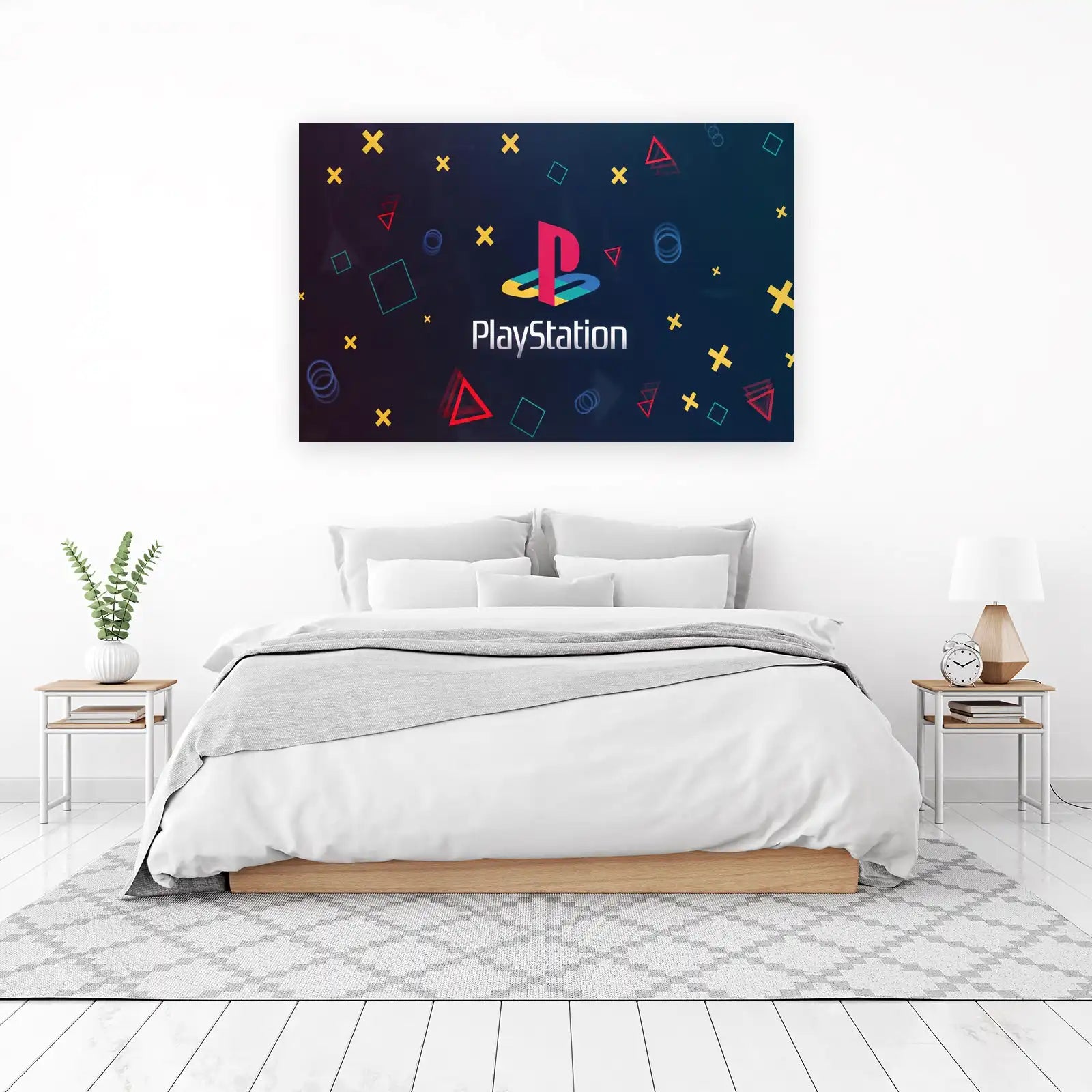Retro PlayStation Logo Geometric Wall Art