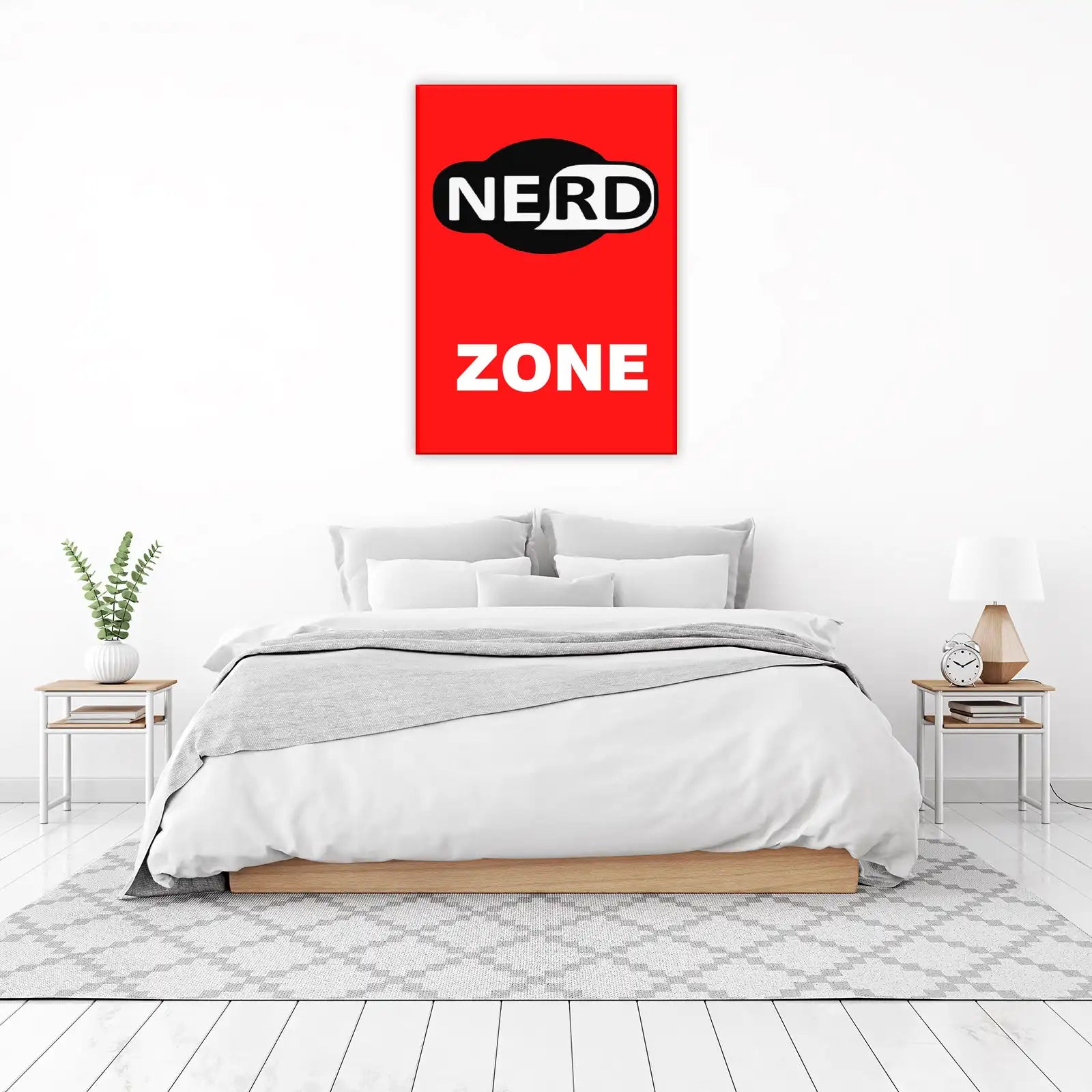 Nerd Zone Bold Typography Wall Art