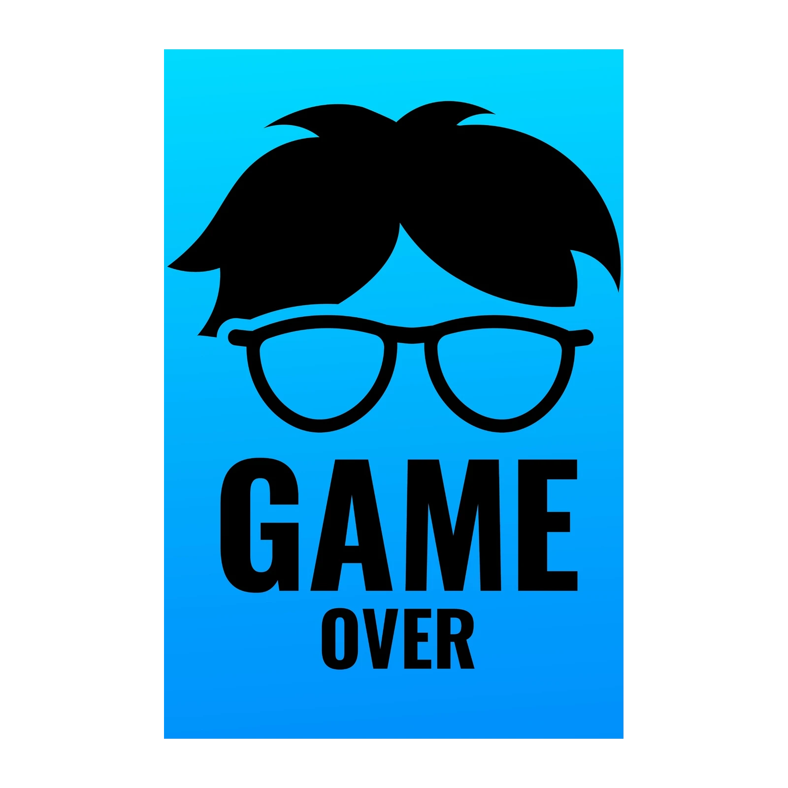 Funny Gamer Art "Game Over" Wall Art