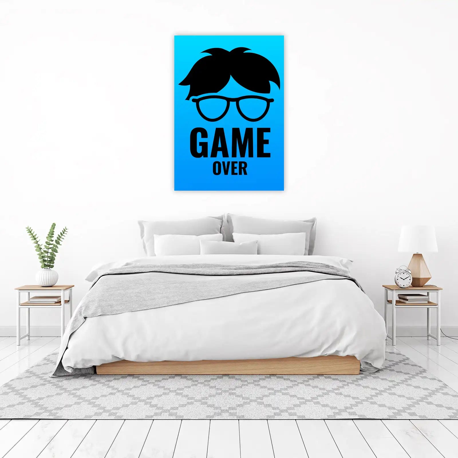 Funny Gamer Art "Game Over" Wall Art