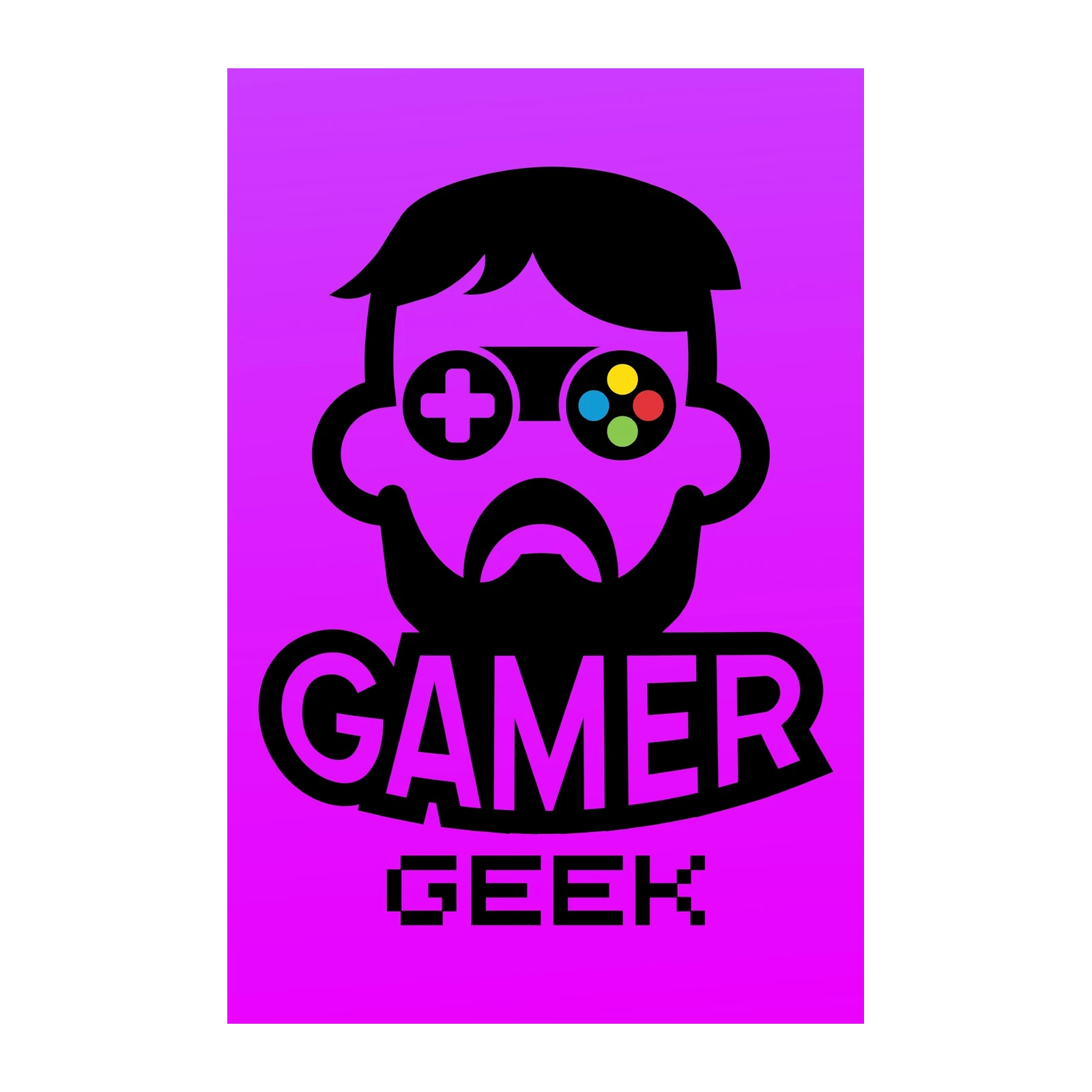 Retro Gamer Portrait Wall Art