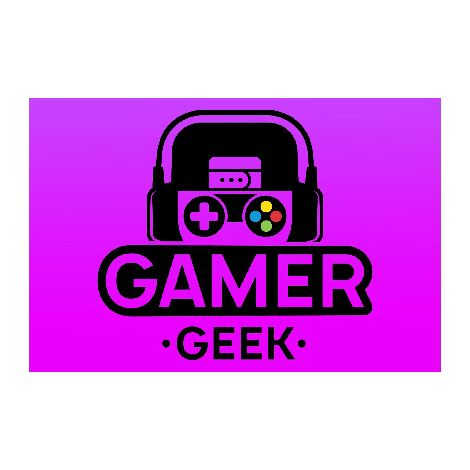 Gamer Geek Headphones & Controller Wall Art