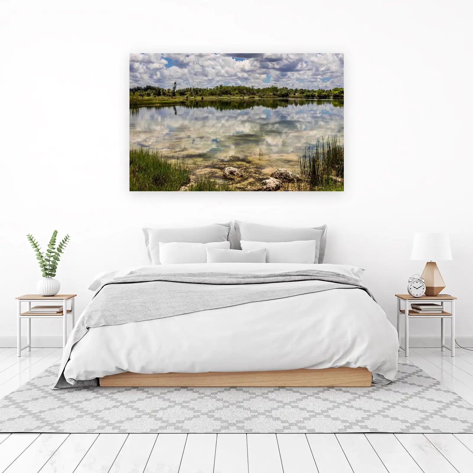 Serene Lake Reflection Wall Art
