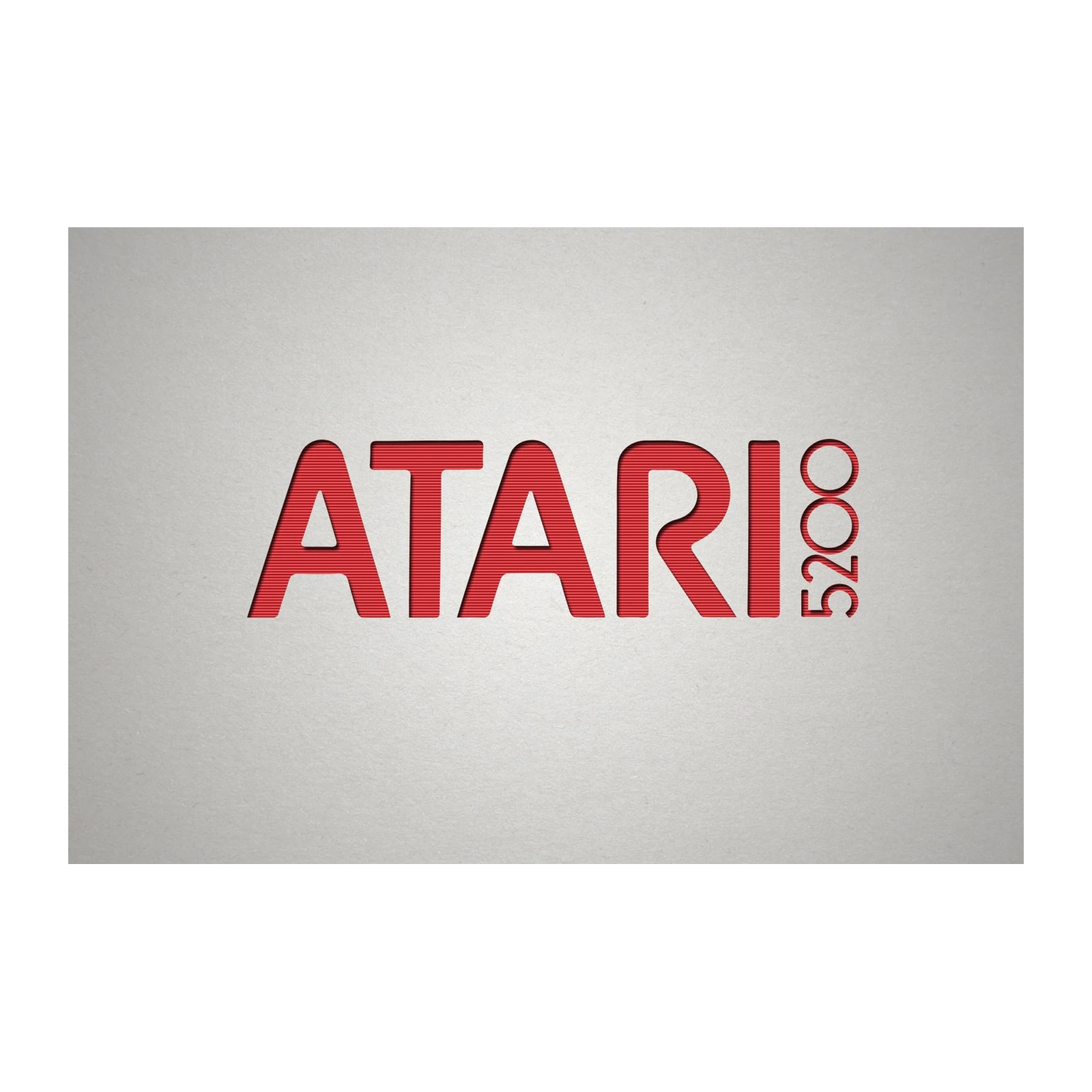Retro Atari 5200 Logo Red Stripe Wall Art