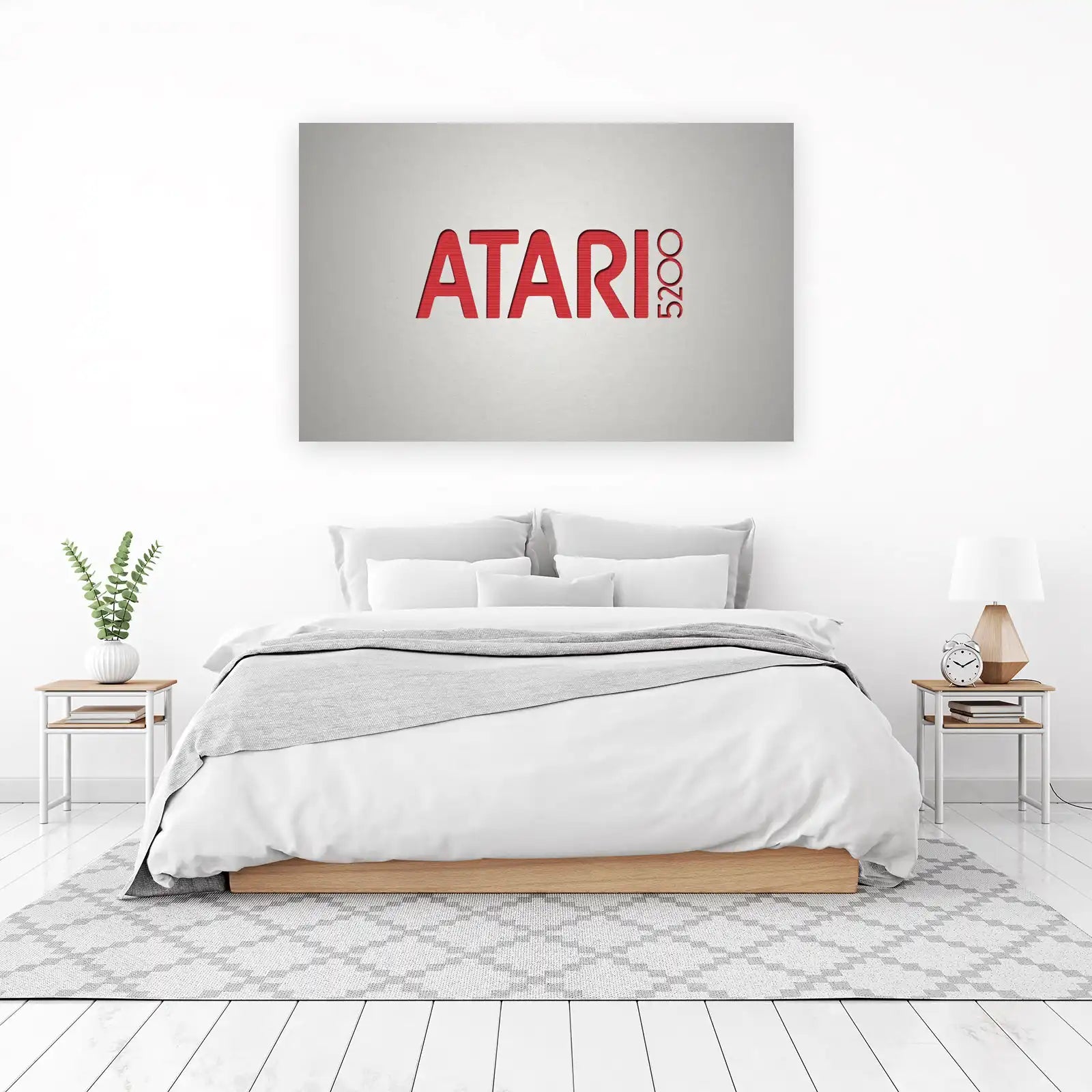 Retro Atari 5200 Logo Red Stripe Wall Art