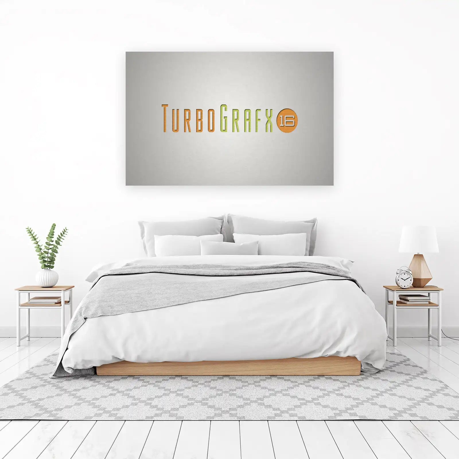 Retro TurboGrafx 16 Logo Wall Art