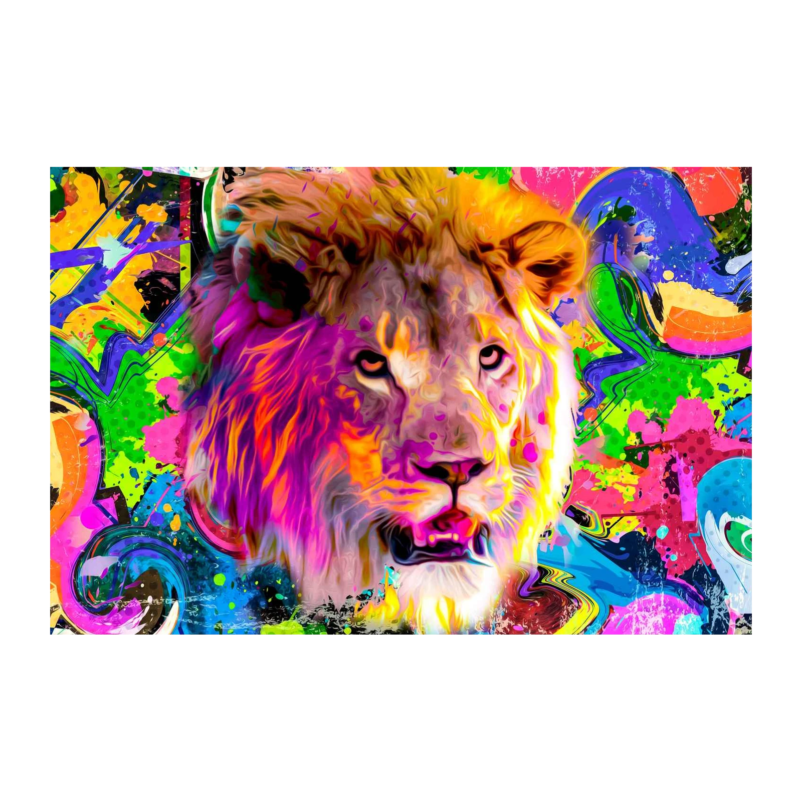 Vibrant Lion Pop Art Wall Art