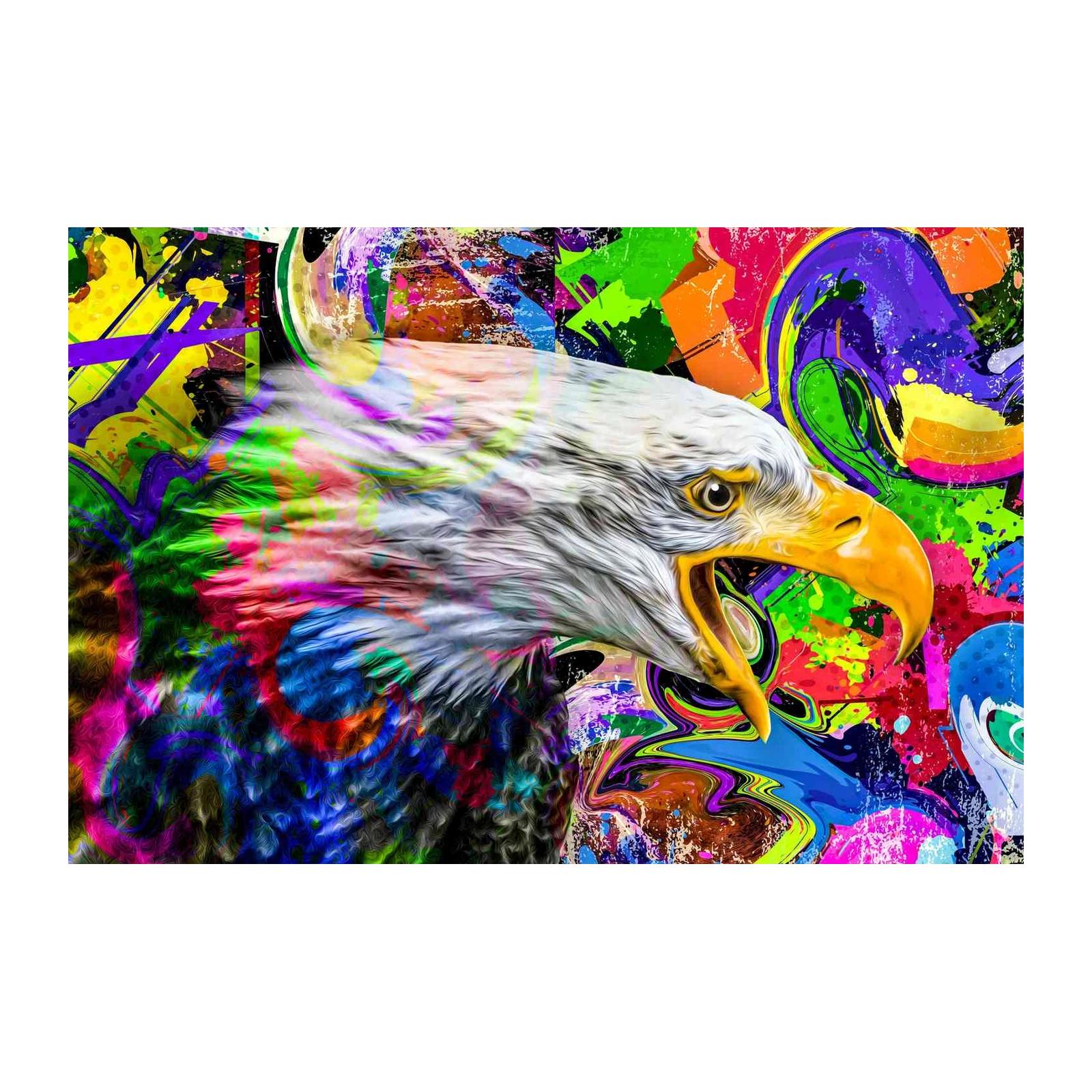 Bold Eagle Graffiti Art Wall Art