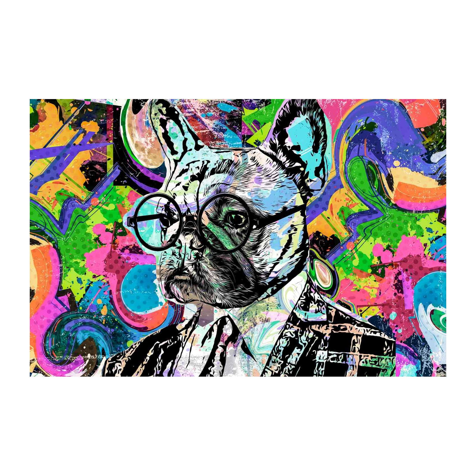 Dapper French Bulldog Pop Art Wall Art