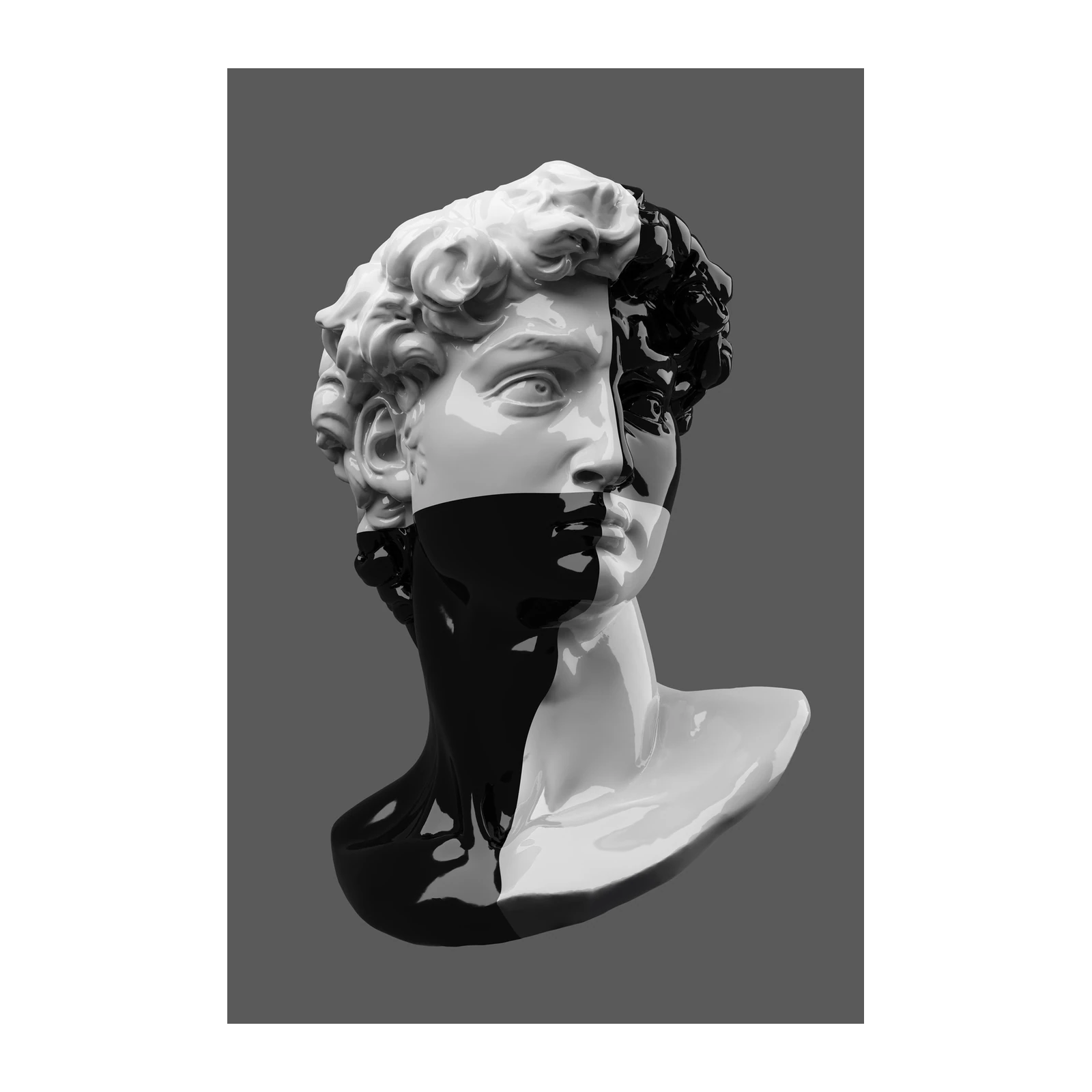 Modern Abstract David Bust Wall Art