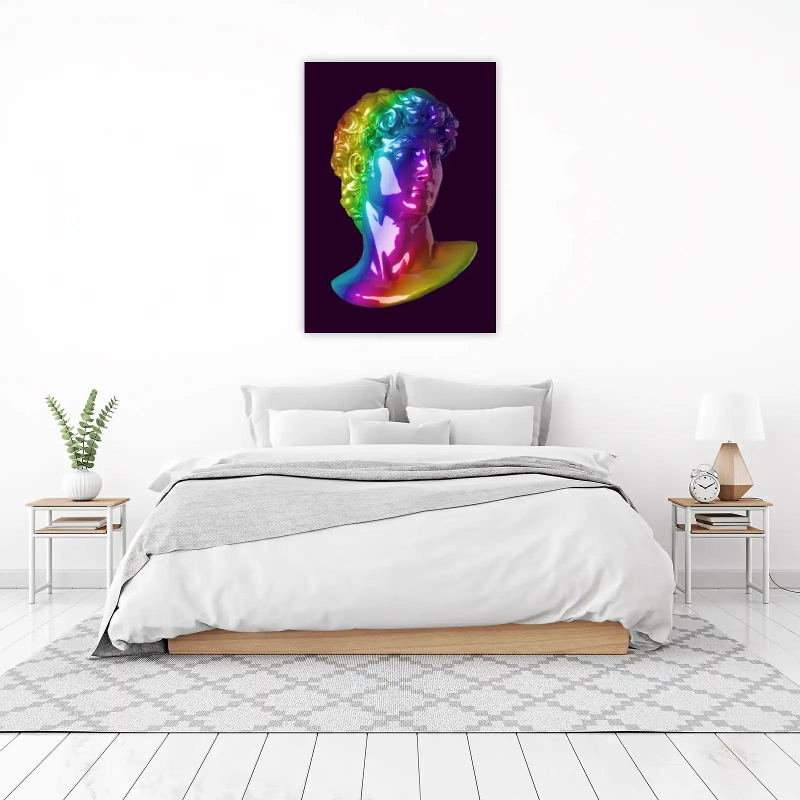 Rainbow David Bust Modern Art Wall Art