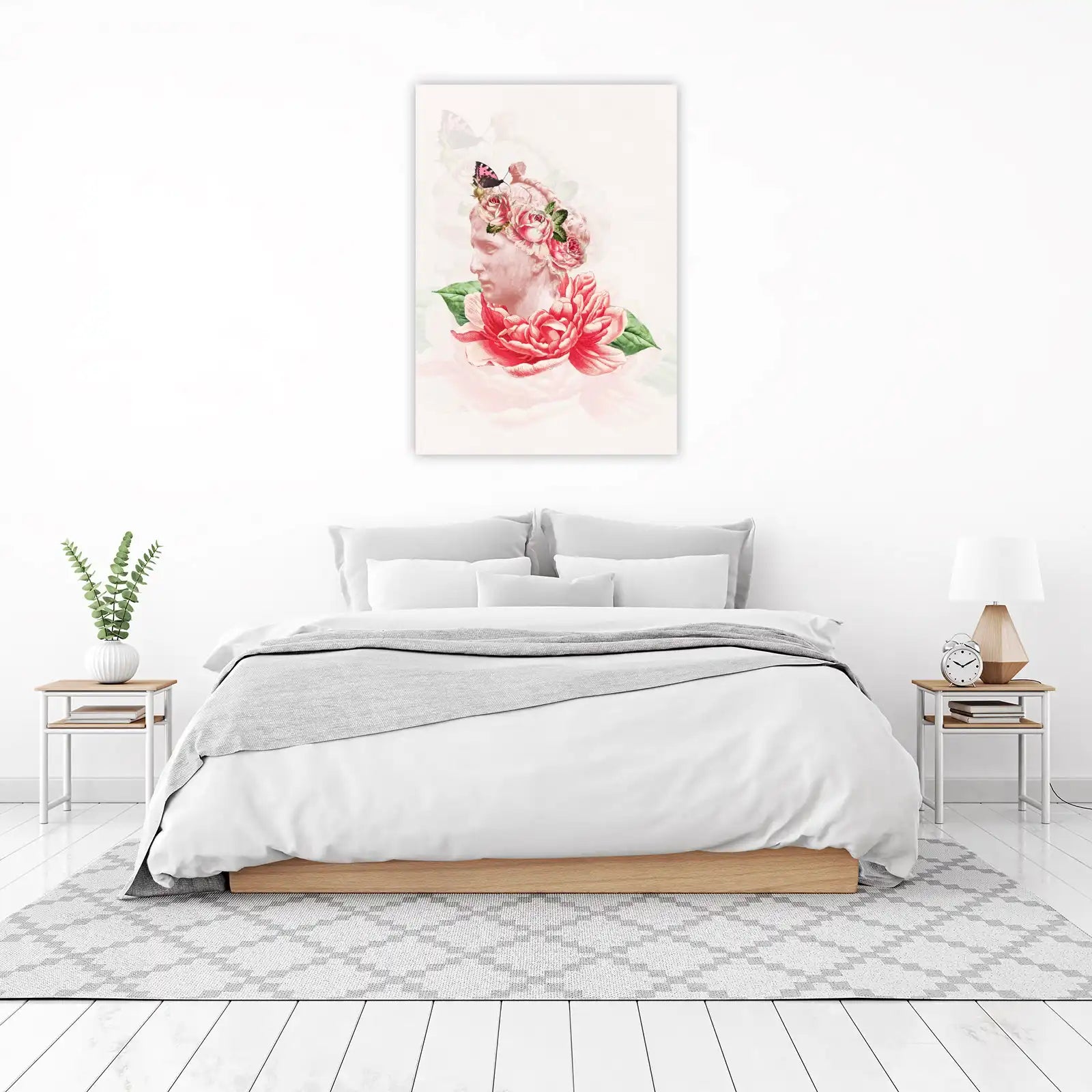 Vintage Floral Sculpture Butterfly Wall Art