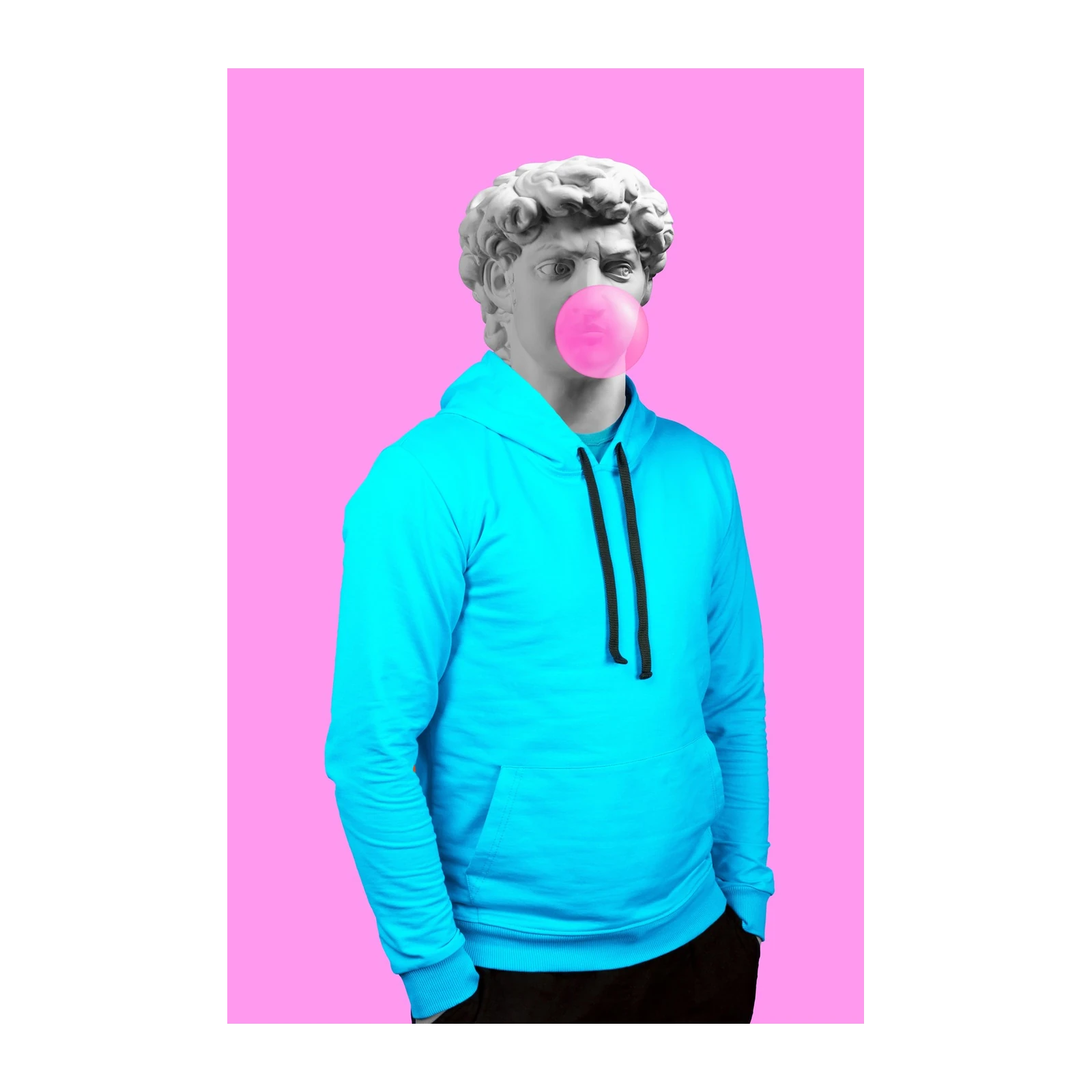 David with Bubble Gum Hoodie Wall Art