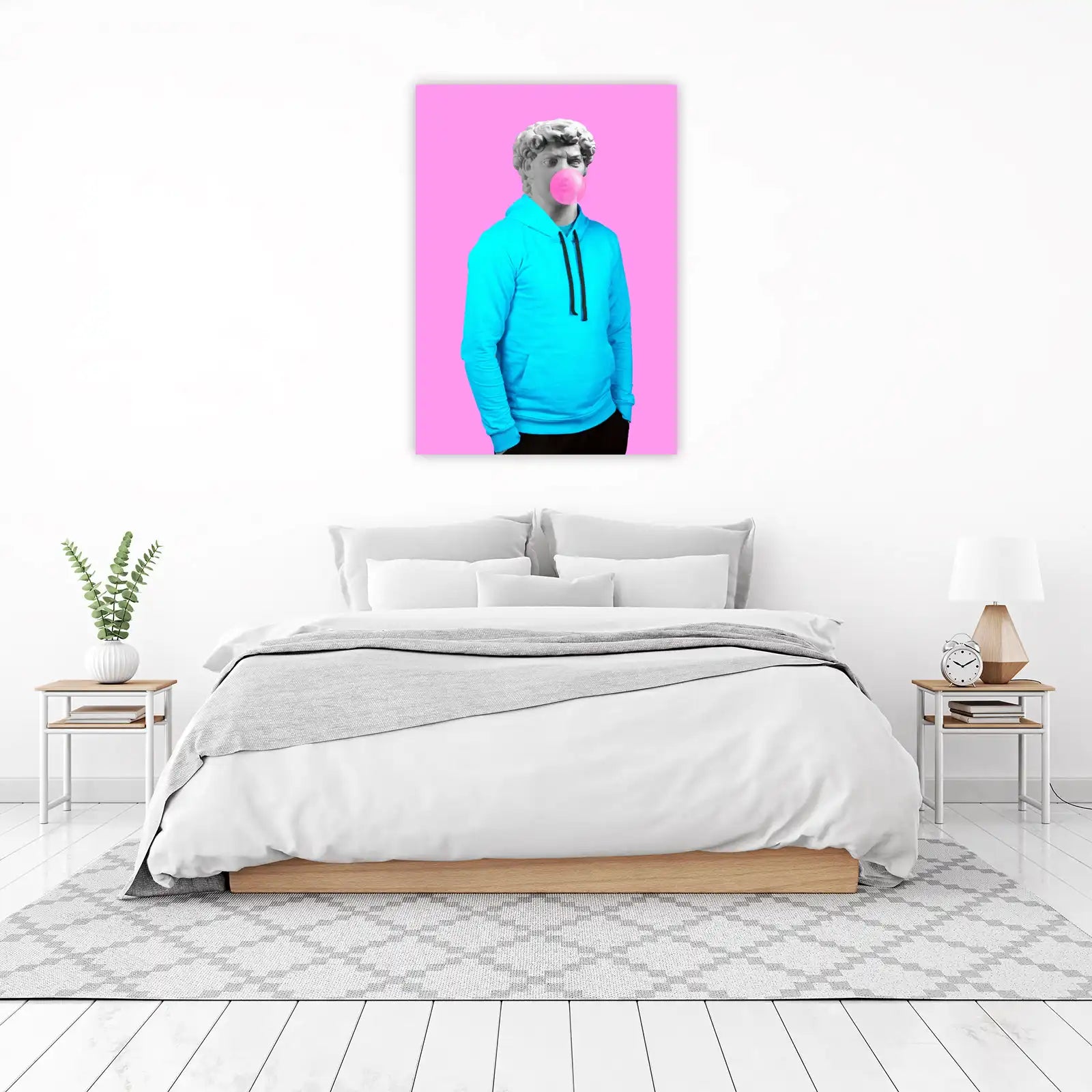 David with Bubble Gum Hoodie Wall Art